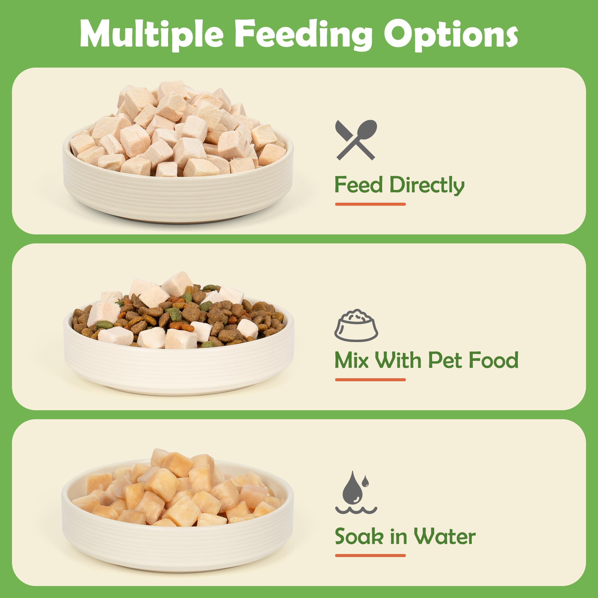 MON2SUN Freeze Dried Chicken Cat and Dog Treats, Single Ingredient Natural and Healthy Dog Snacks, High Protein Training Treats