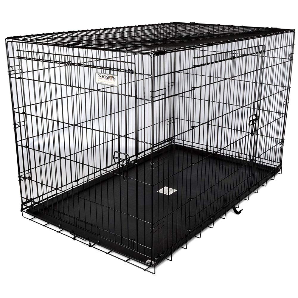 Precision Pet Products Two Door Great Crate Wire Dog Crate, 42 Inch, For Pets 70-90 Lbs, With 5-Point Locking System