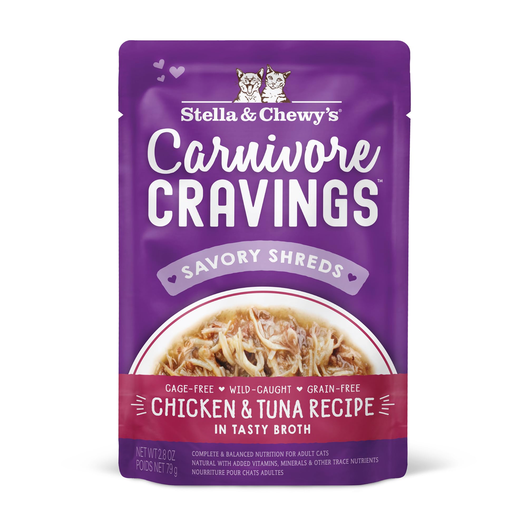 Stella & Chewy s Carnivore Cravings Wet Cat Food Pouches - Grain Free, Protein Rich Meal, Topper or Treat - Chicken & Tuna Reci