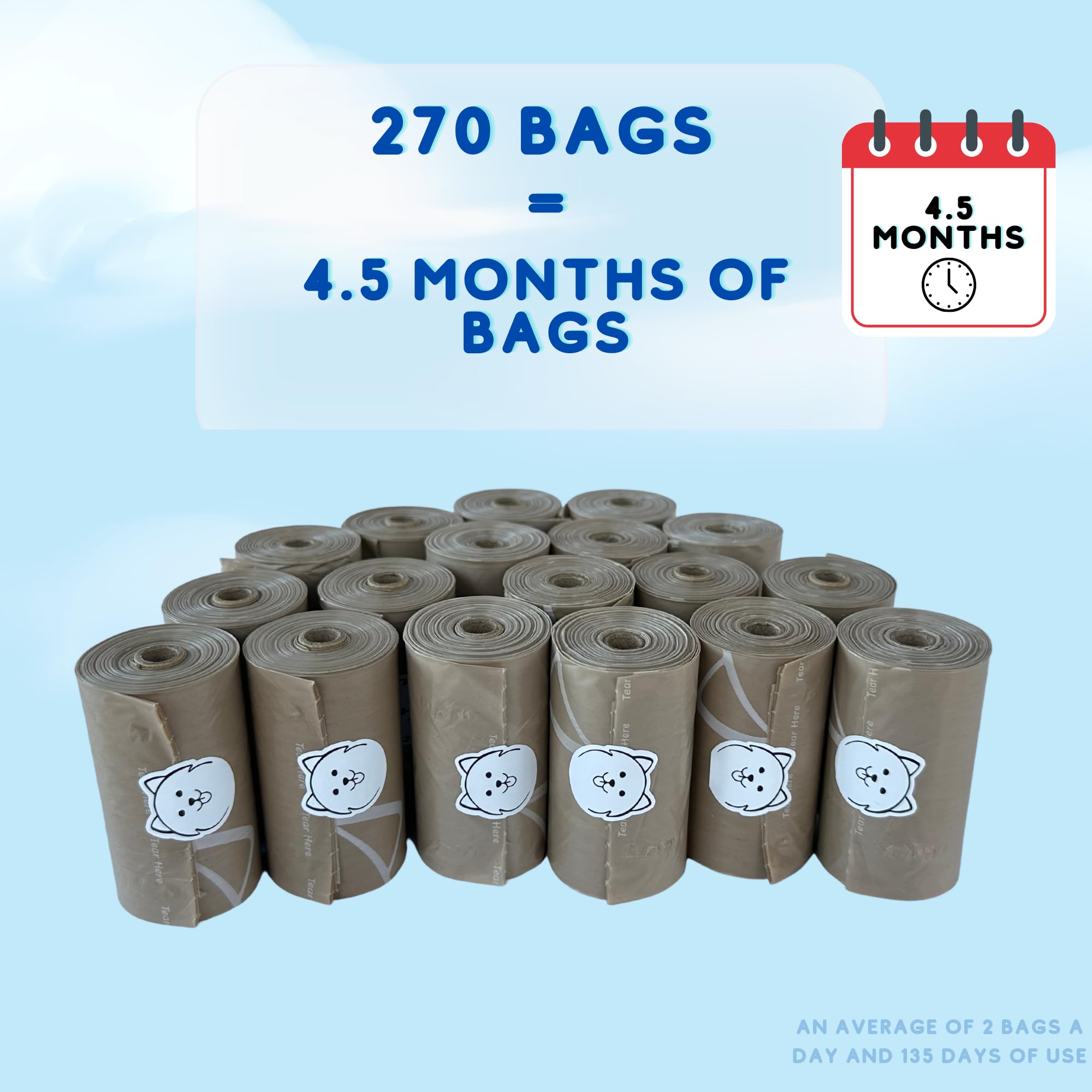 Shawnco Dream Bag'S- Heavy Duty Dog Poop Bags, Extra Thick And Leak Proof Unscented Waste Bags For Small, Medium And Large Dogs