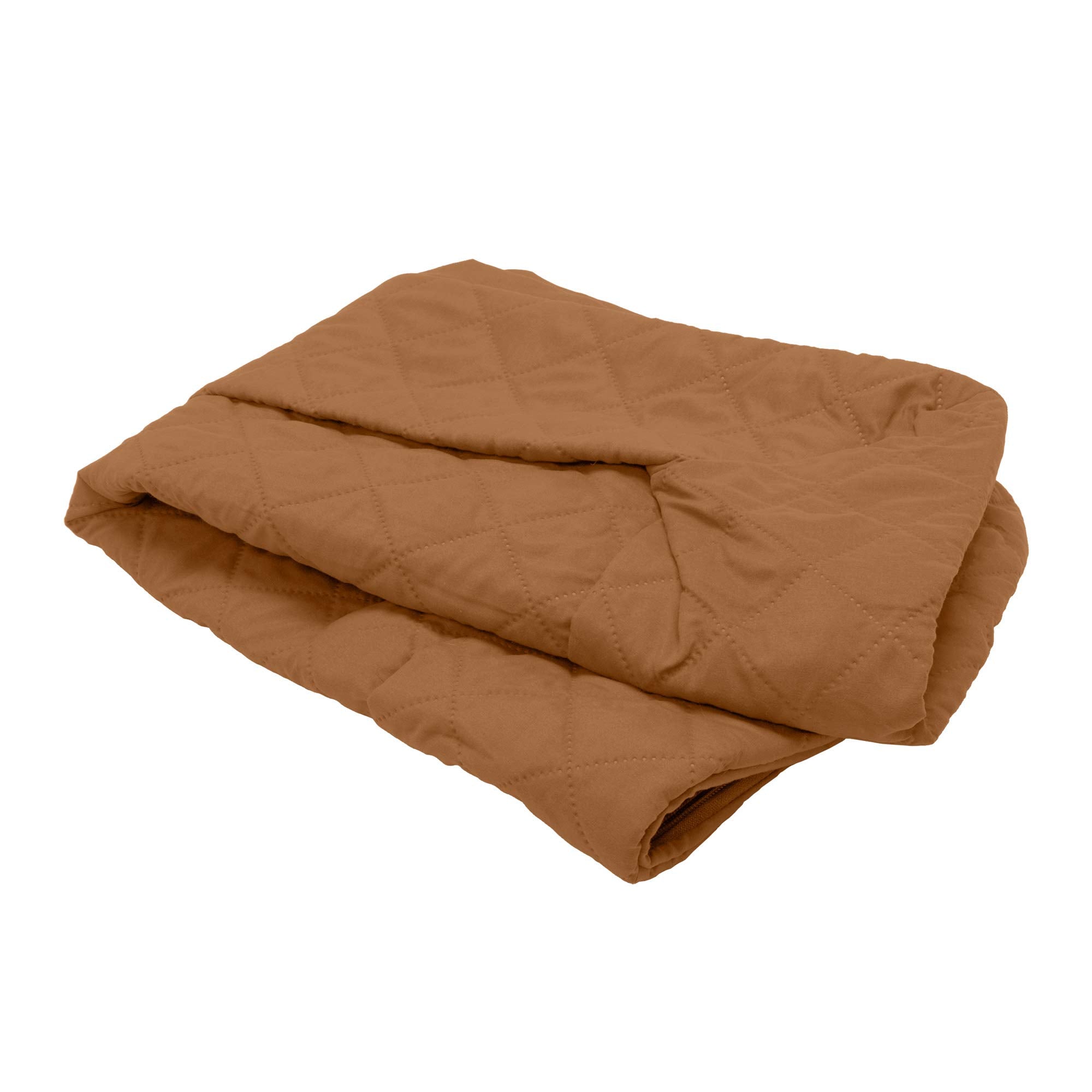 Furhaven Replacement Dog Bed Cover Quilted Sofa-Style, Machine Washable - Toasted Brown, Medium