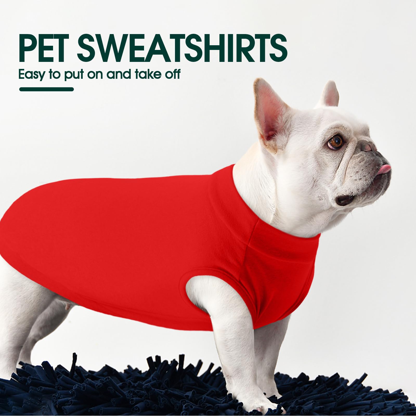 Kuoser Dog Fleece Vest, Dog Pullover Sweatershirt Warm Breathable Dog Coat For Medium Dog, Turtleneck Thick Winter Sweater With