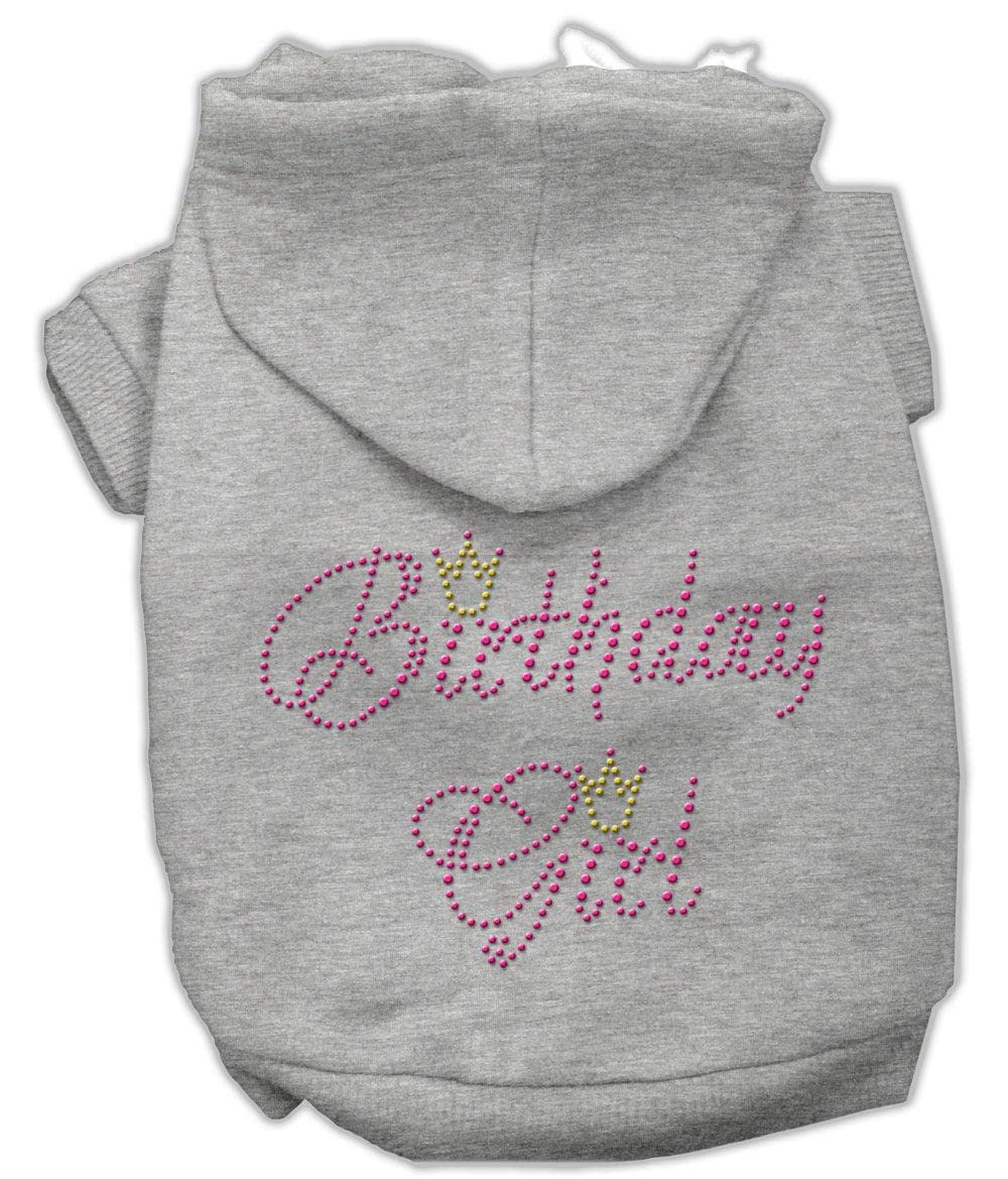 Mirage Pet Products 14-Inch Birthday Girl Hoodies, Large, Cream