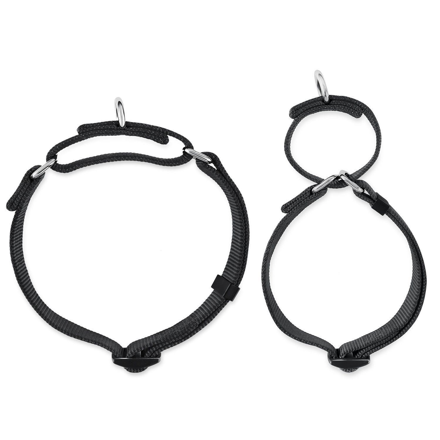 Premium Heavy Duty Nylon Anti-Escape Martingale Small Boy And Girl Dog Collar Safe And Comfort - Walking Training Daily Use(Small,Black)