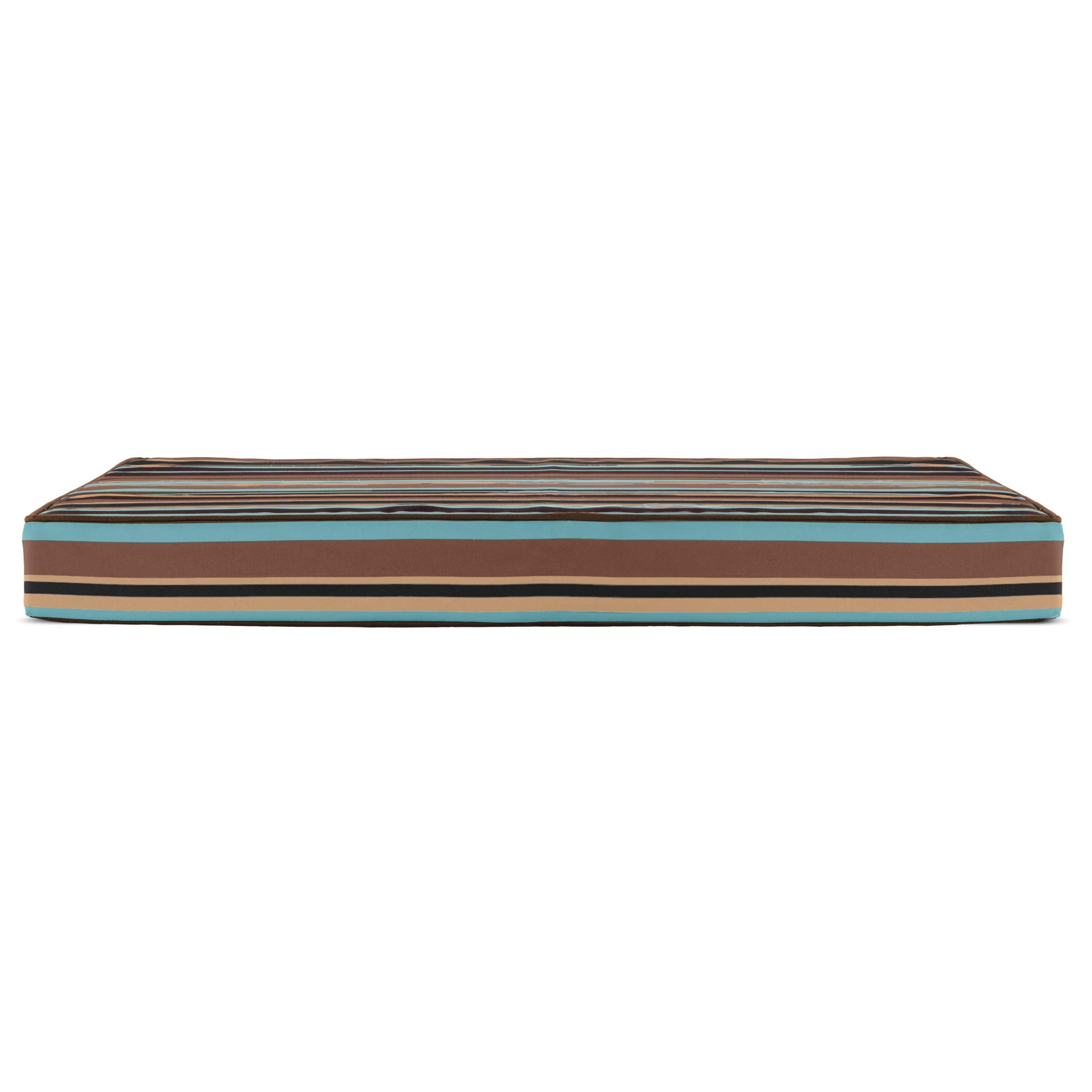 Furhaven Pet Bed for Dogs and Cats  WaterResistant IndoorOutdoor Beach Stripe Print Mattress Memory Foam Dog Bed, Removable C