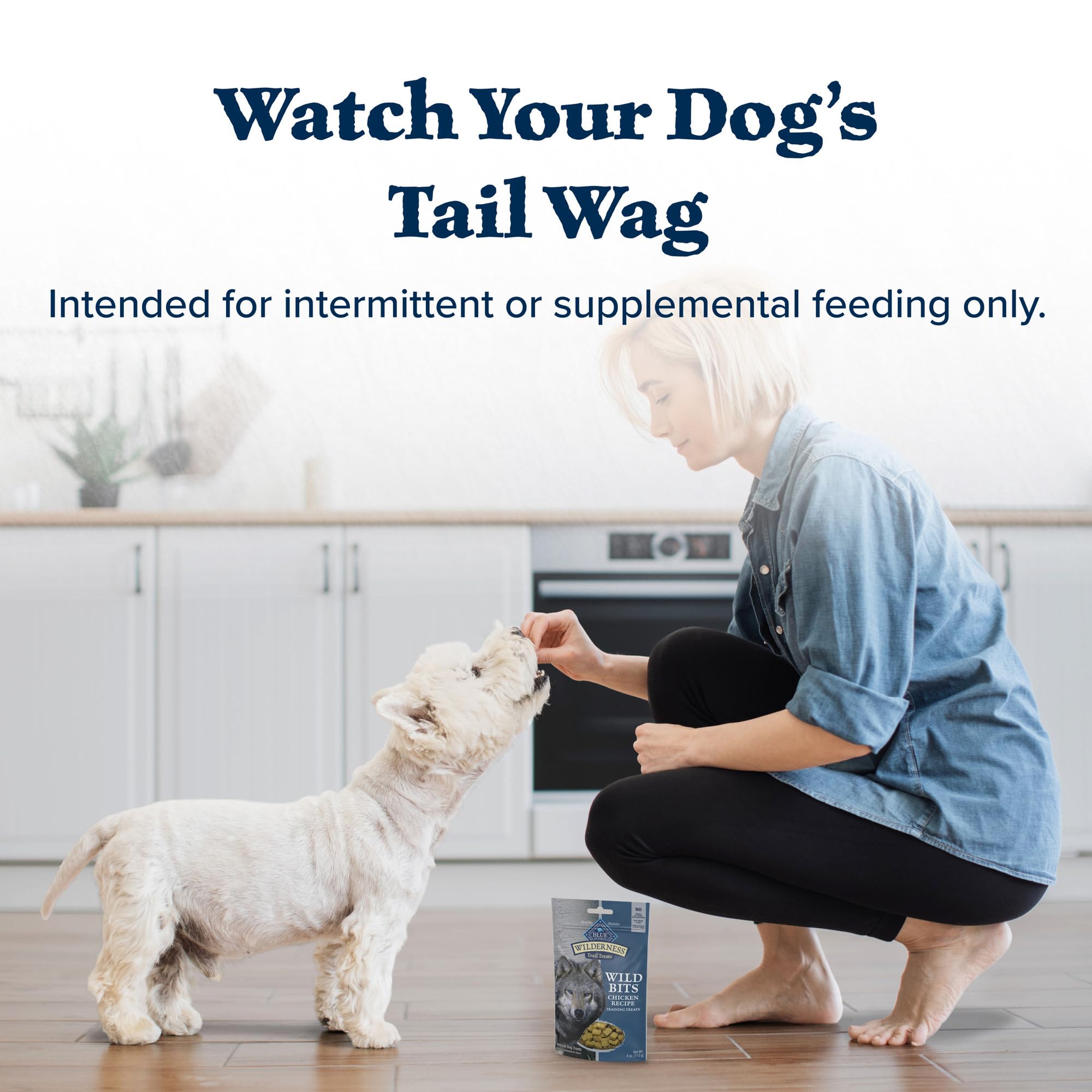 Blue Buffalo Wilderness Trail Treats Wild Bits High Protein Grain Free Soft-Moist Training Dog Treats, Chicken Recipe 10-oz bag