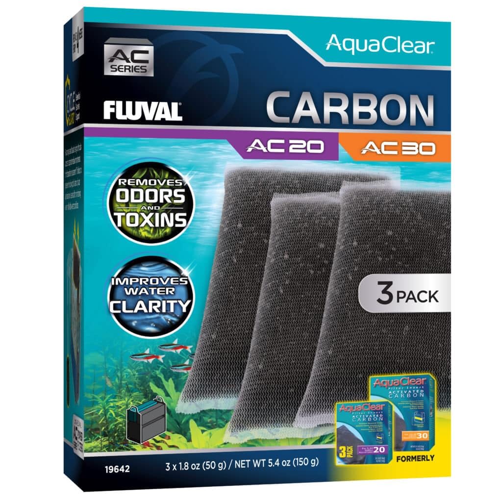Fluval - Carbon for AC20/30 Power Filter, 5.4 oz / 150 g, 3-Pack - Improves Fish Health, Promotes Crystal Clear Water, for Use i