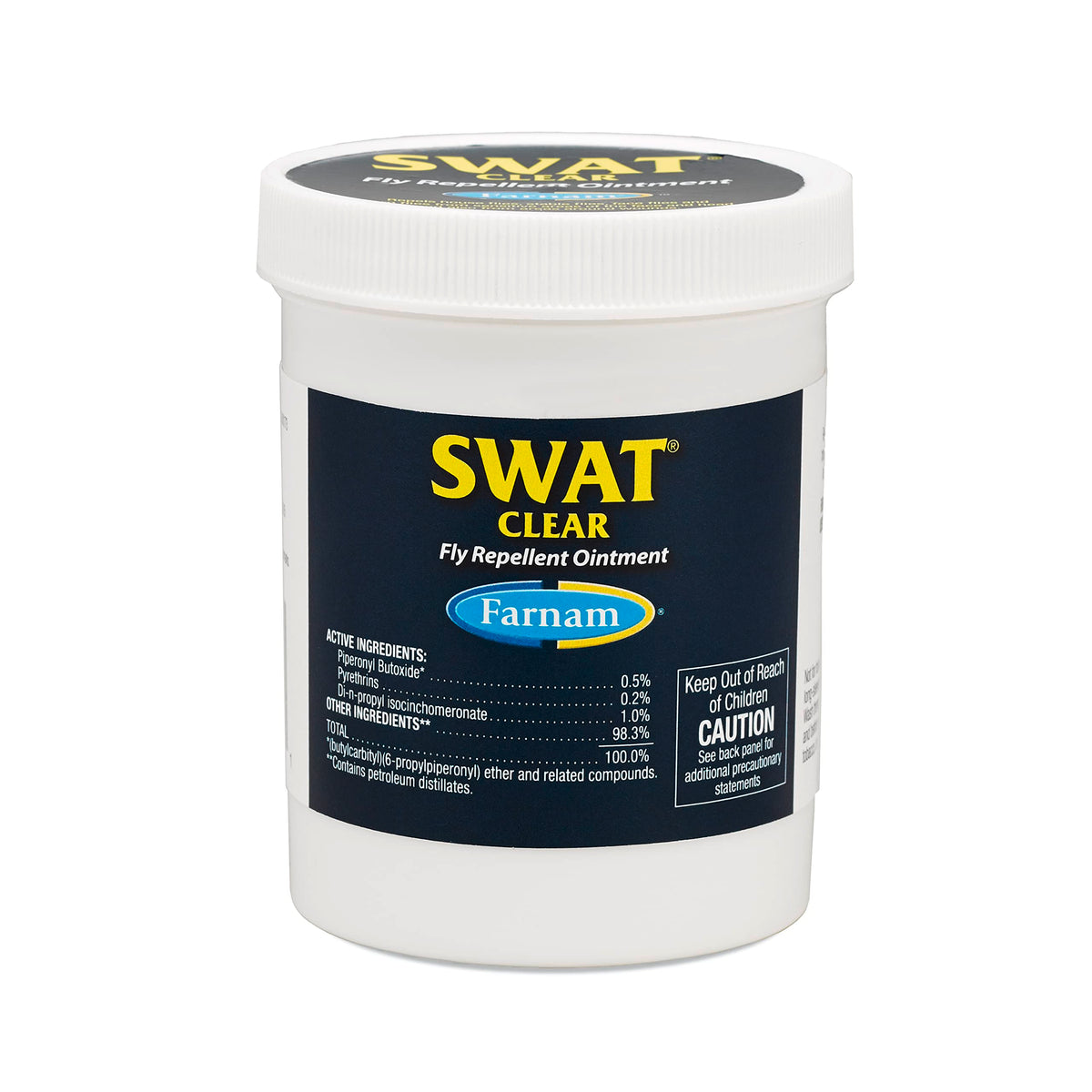 Farnam Swat Clear Horse Fly Control For Horses, Ponies And Dogs, 7 Ounce Jar