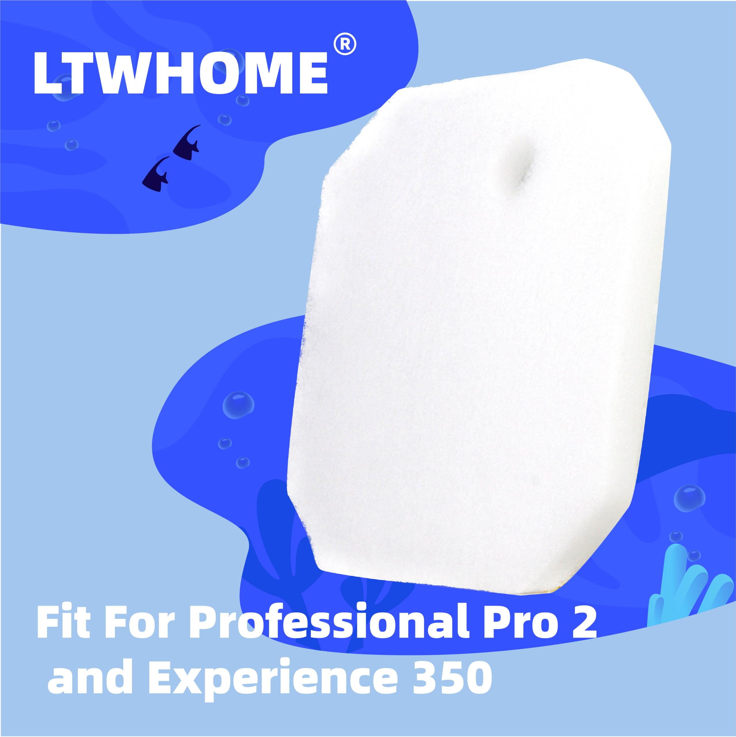 Ltwhome Replacement White Fine Filter Pad Fit For Eheim 2616265 Professional Pro 2 22262326 20262128 And Experience 350 (Pack Of