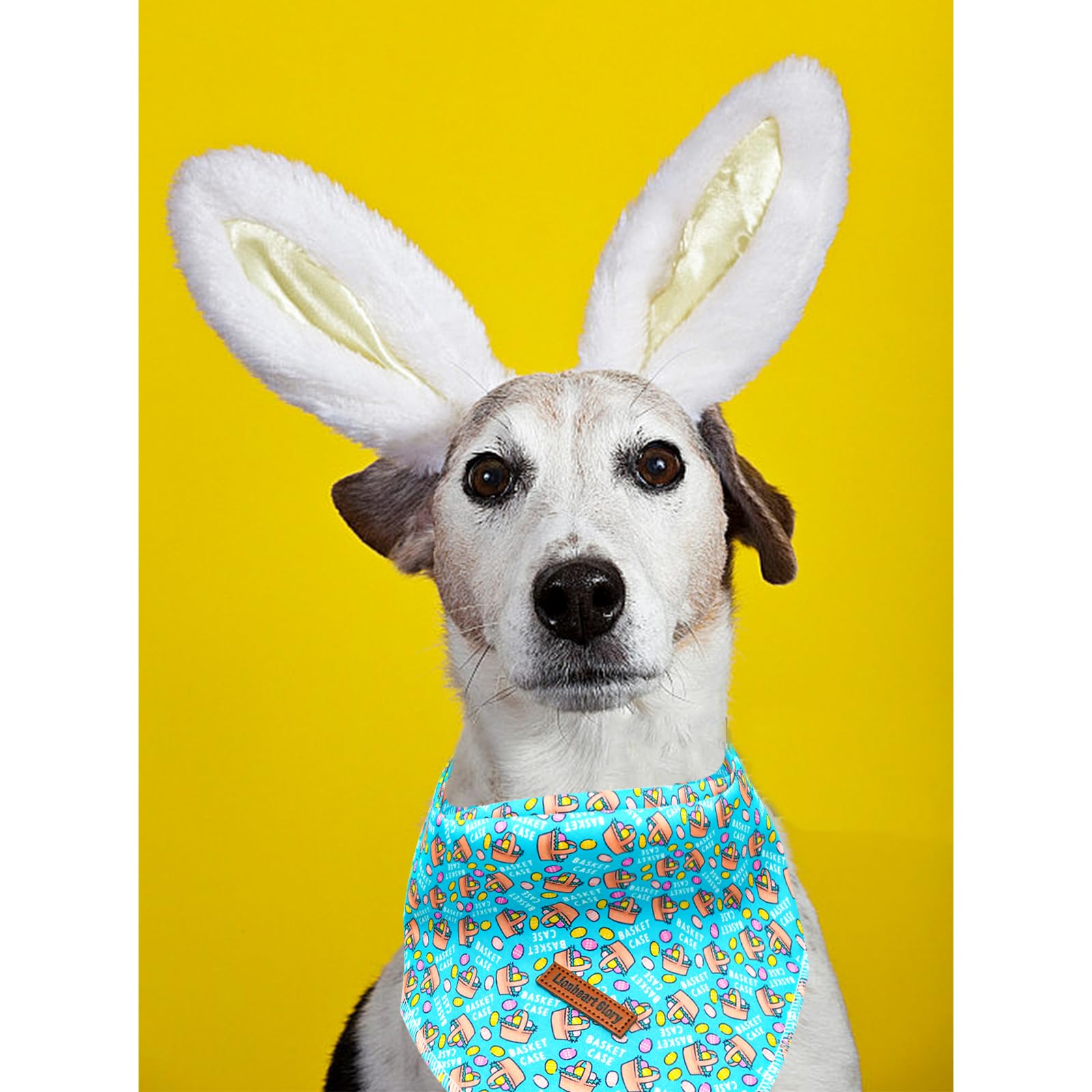 Lionheart Glory Easter Bandana - Washable Soft Dog & Cat Scarf, Square Adjustable Bandanas For Small Pets