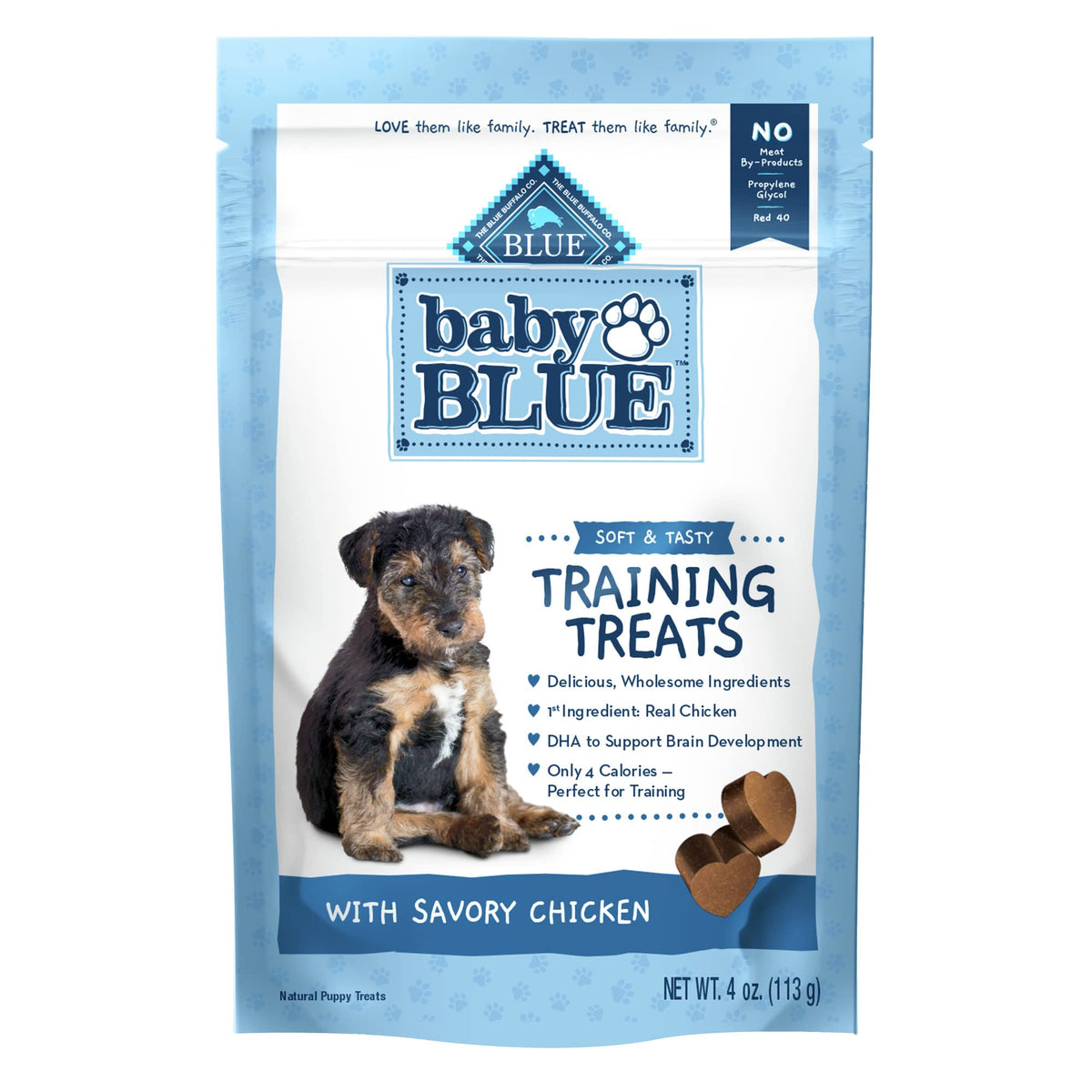 Blue Buffalo Baby Blue Training Treats Natural Puppy Soft Dog Treats, Savory Chicken 4-Oz Bag