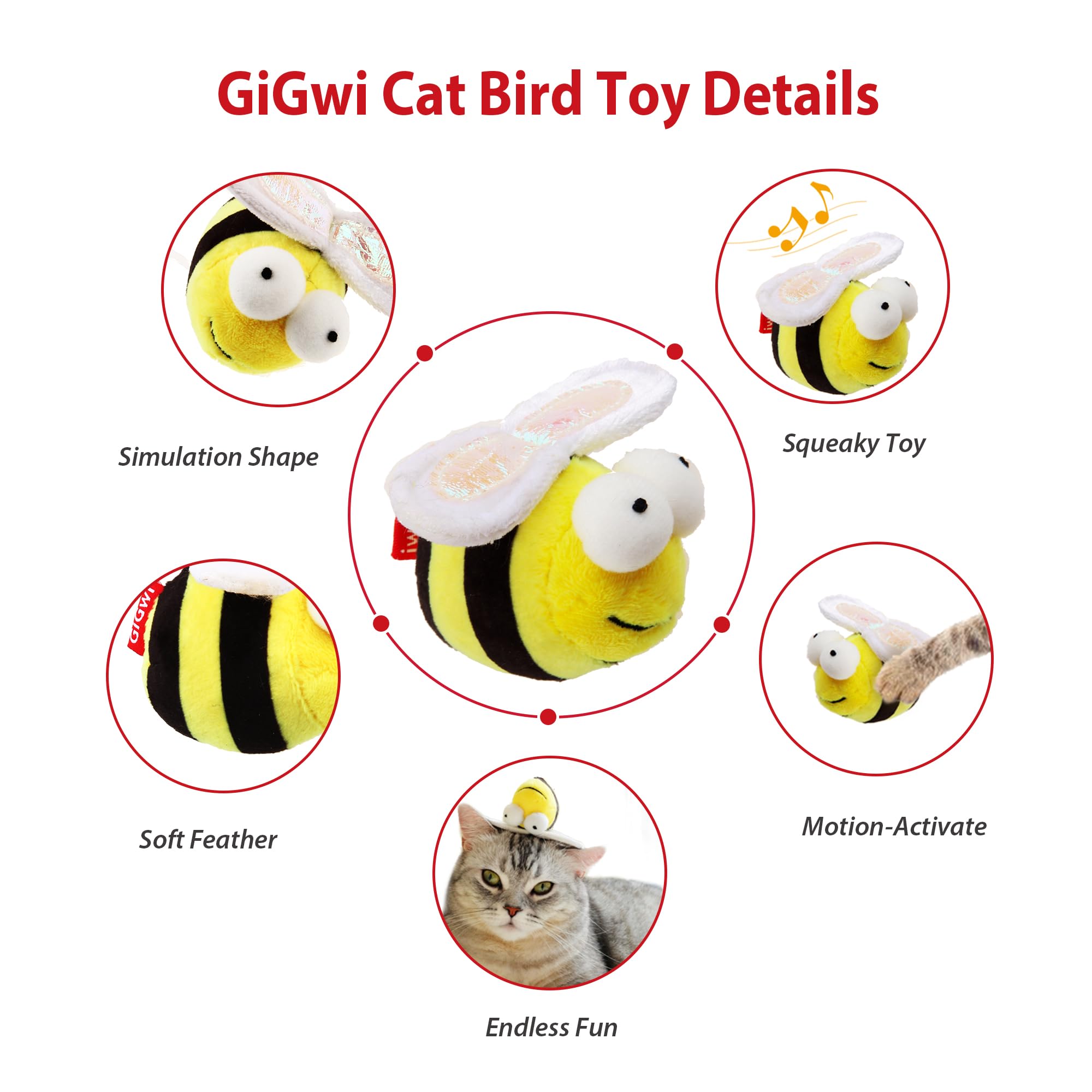 Gigwi Interactive Squeaking Cat Toy