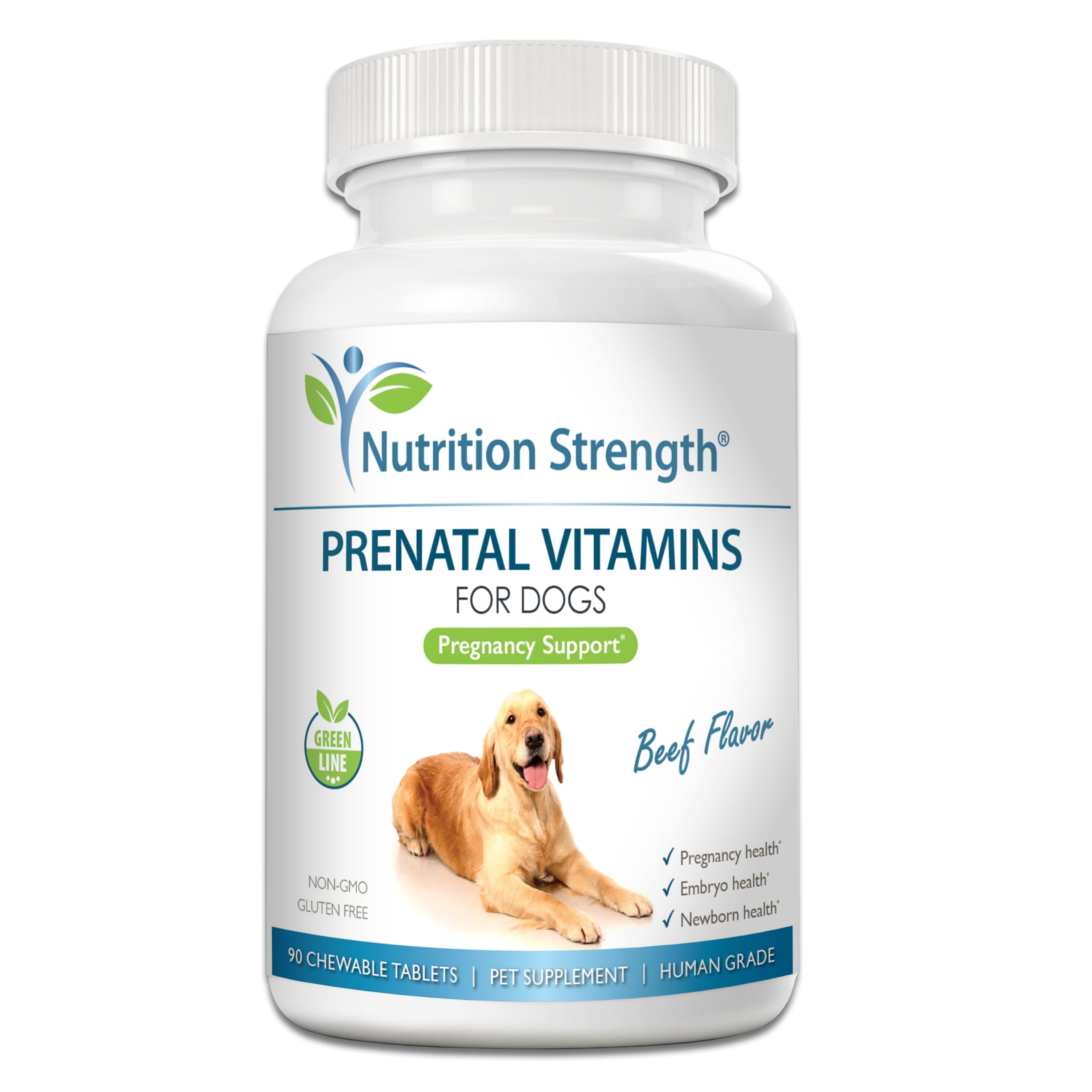 Nutrition Strength Prenatal Vitamins for Dogs to Support Development of Healthy Puppies, Promote Milk Production, with Folic Aci