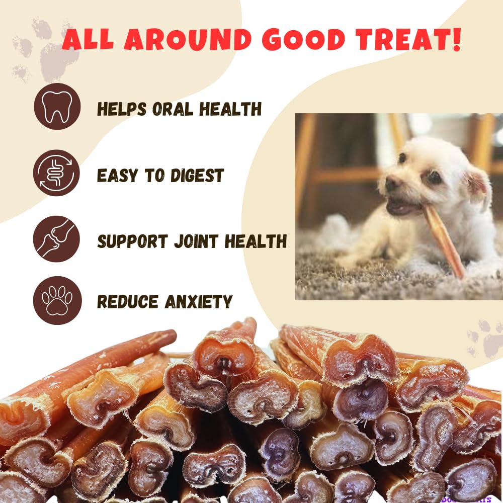 Amazing Dog Treats 6" Bully Sticks for Dogs - 20 Pcs Pack, Beef Flavor, Long Lasting Chews for Small to Medium Dogs