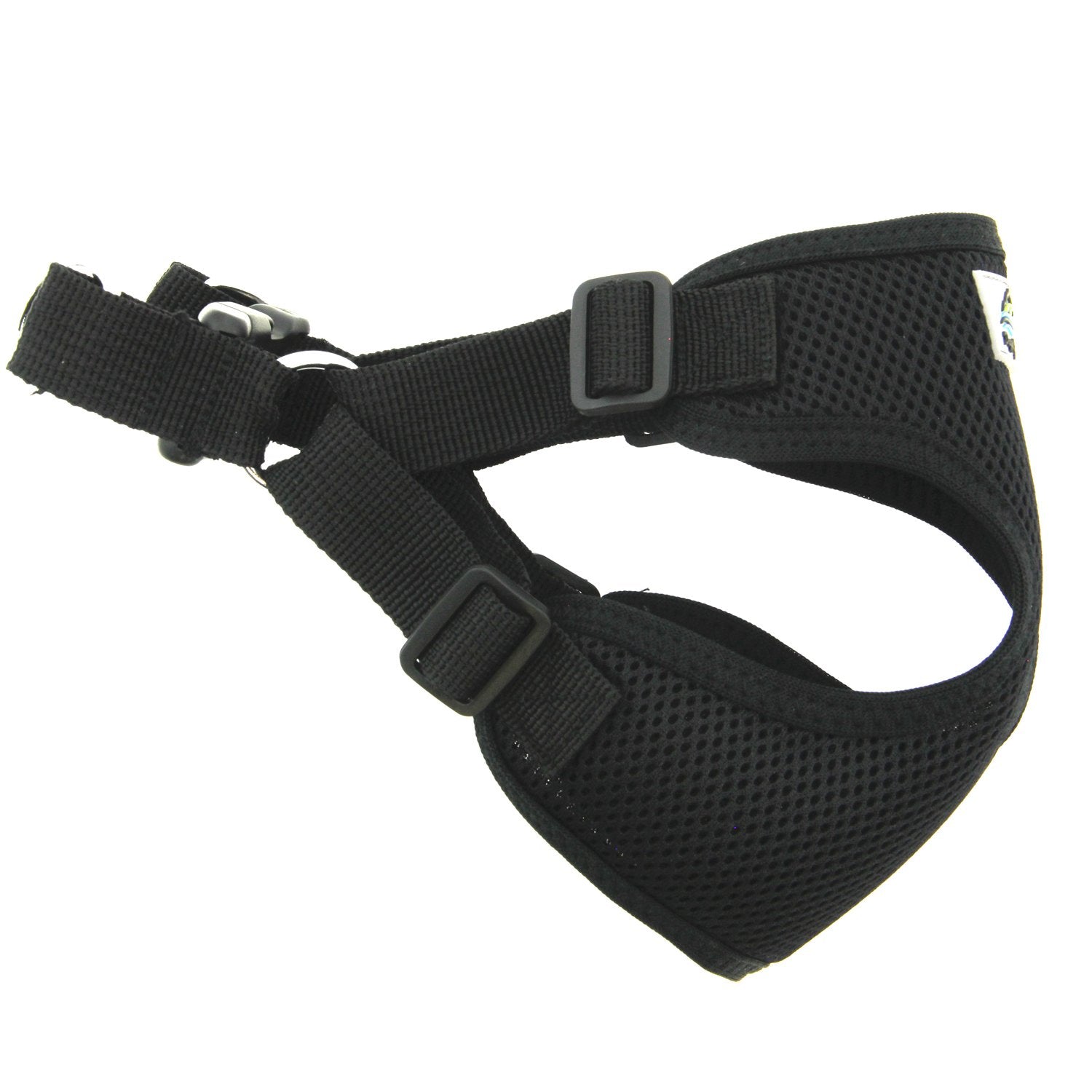 Doggie Design Soft Lightweight Wrap And Snap Choke Free Dog Harness - Black (Xs)