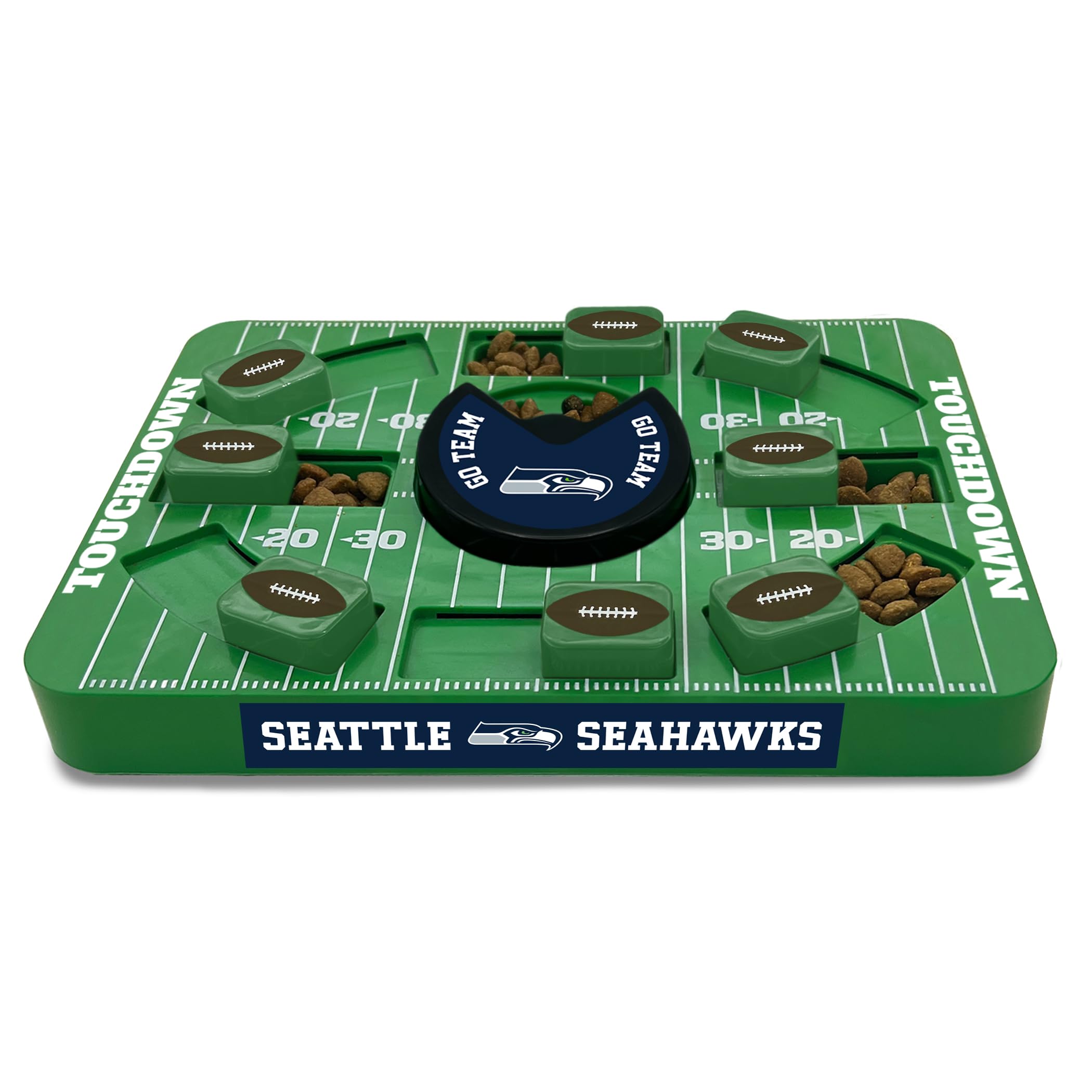 Pets First Nfl Seattle Seahawks Large Puzzle Toy, Dog Puzzle Treat Toy, New Large Size, Interactive Dog Treat Toy, Dog Slow Feed