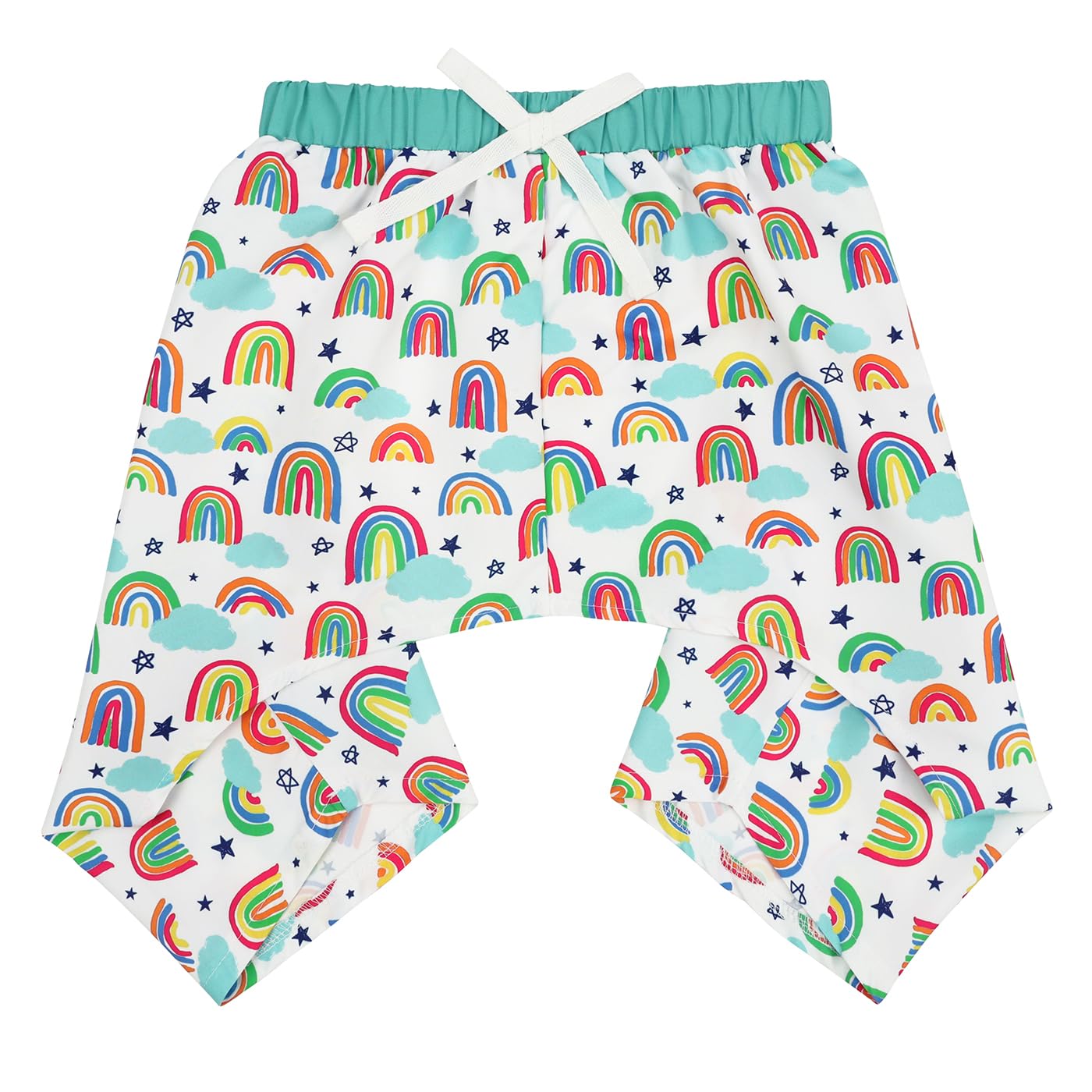 Hde Dog Swim Trunks Hawaiian Board Shorts Beach Pool Swimsuit For Xs To Xxl Dogs Rainbows - M