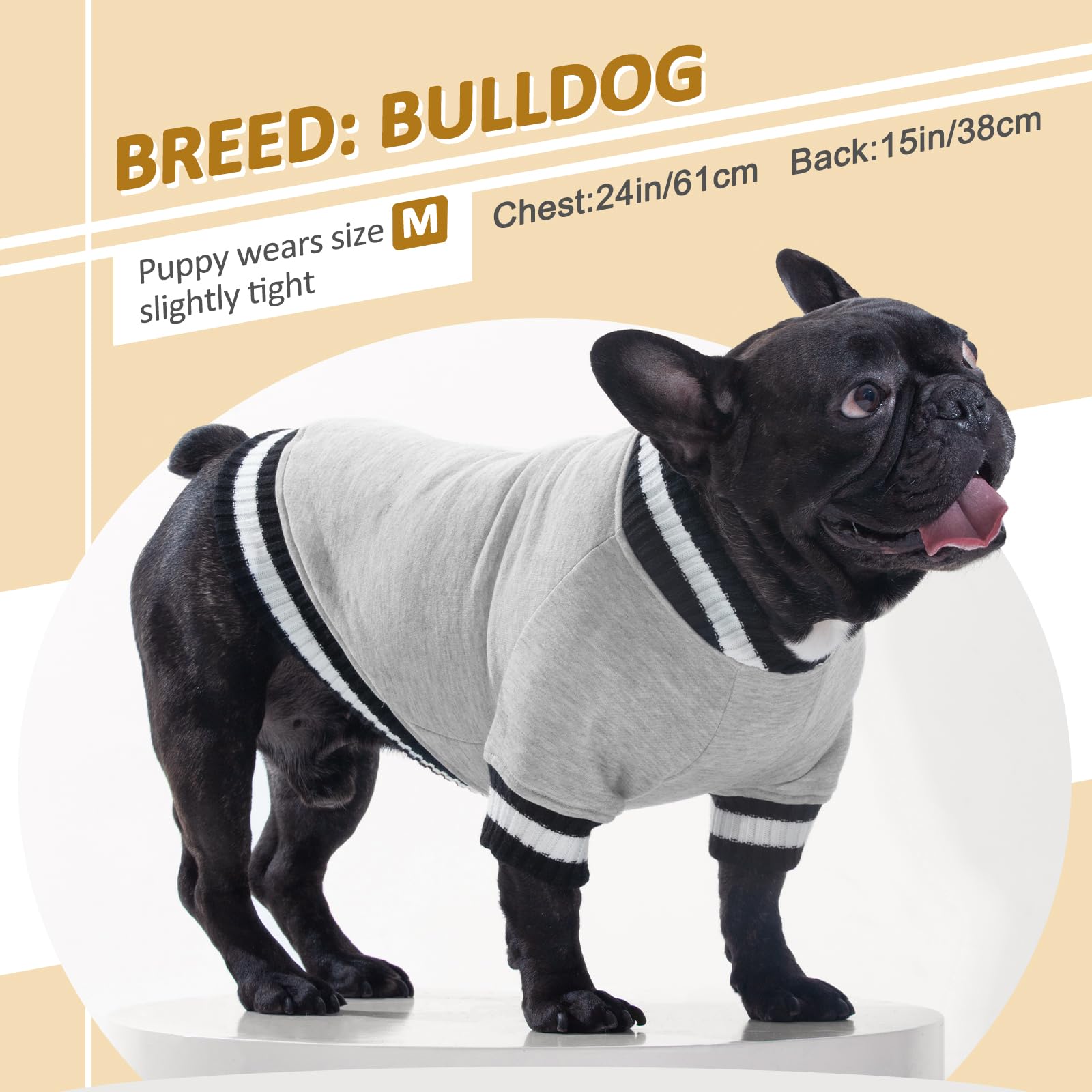 Fuamey Dog Pullover For Small To Medium Dogs - Warm Winter Sweater With Soft Fleece, Cute Pet Doggie Outfit For Boys & Girls, Gr