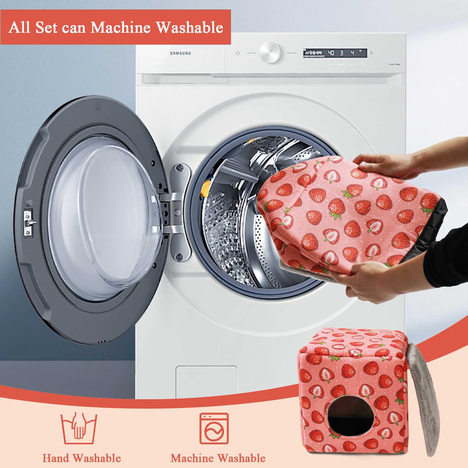 Jspyfits Guinea Pig Hideout, Washable Guinea Pig House Cozy Small Pet Bed For Small Animal Bunny/Rabbit/Hamster/Chinchilla Acces