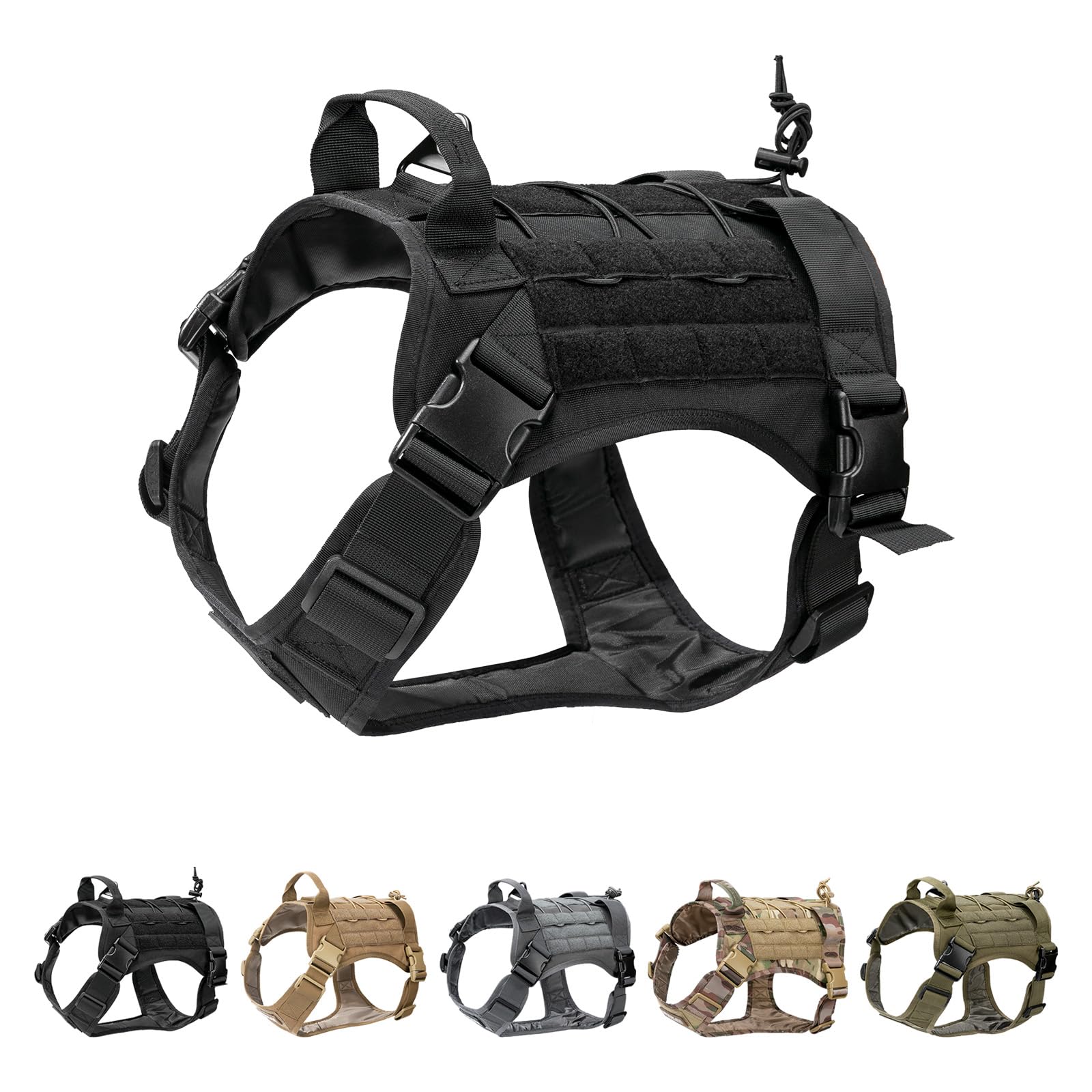 EXCELLENT ELITE SPANKER Tactical Dog Harness Military Service Dog Harness No-Pull Working Dog Vest Adjustable Training Vest Patr