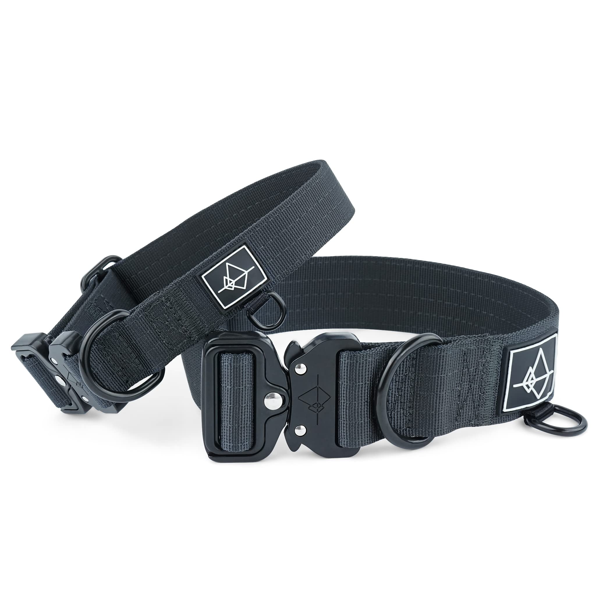 Made to ROAM Premium Dog Collar - Adjustable Heavy Duty Nylon Collar with Quick-Release Metal Buckle (New York Afterlight, Size