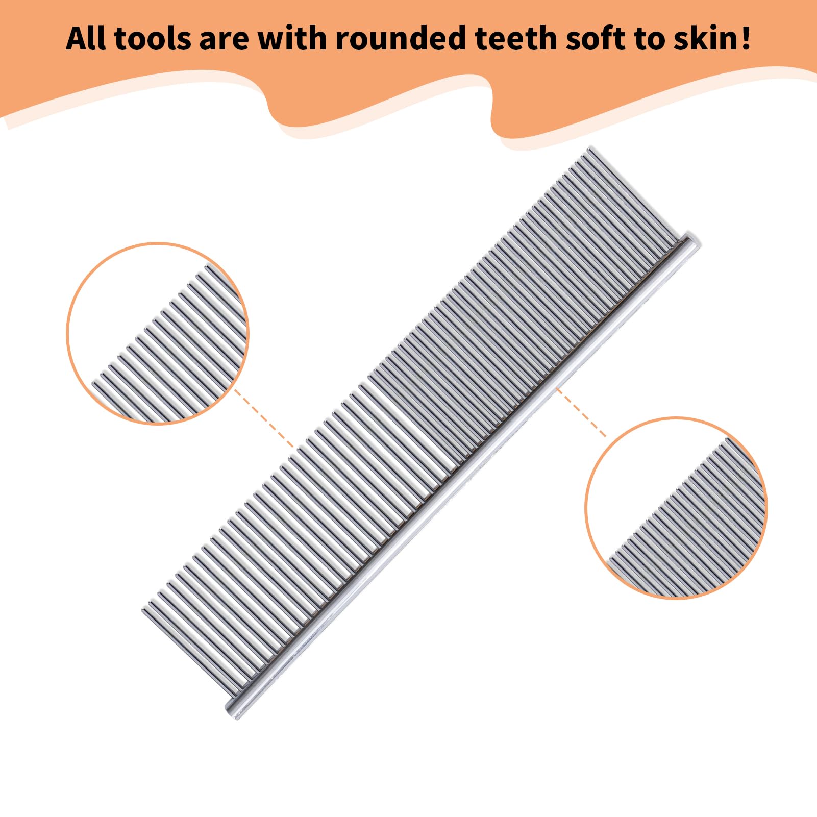 Werduoland Ergonomic Slicker Brush for Long-Haired Dogs - Wooden Handle, Long Pins, Ideal for Goldendoodles