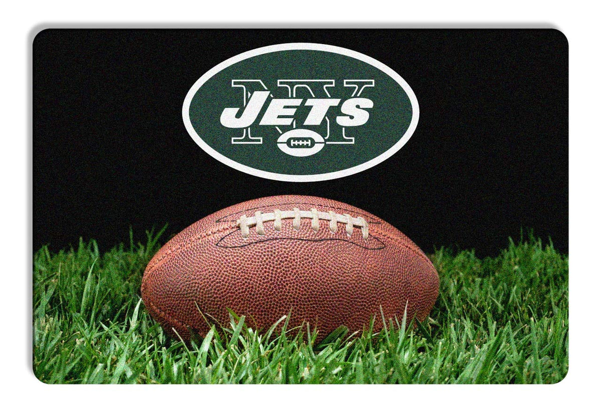 NFL New York Jets Classic Football Pet Bowl Mat, Large