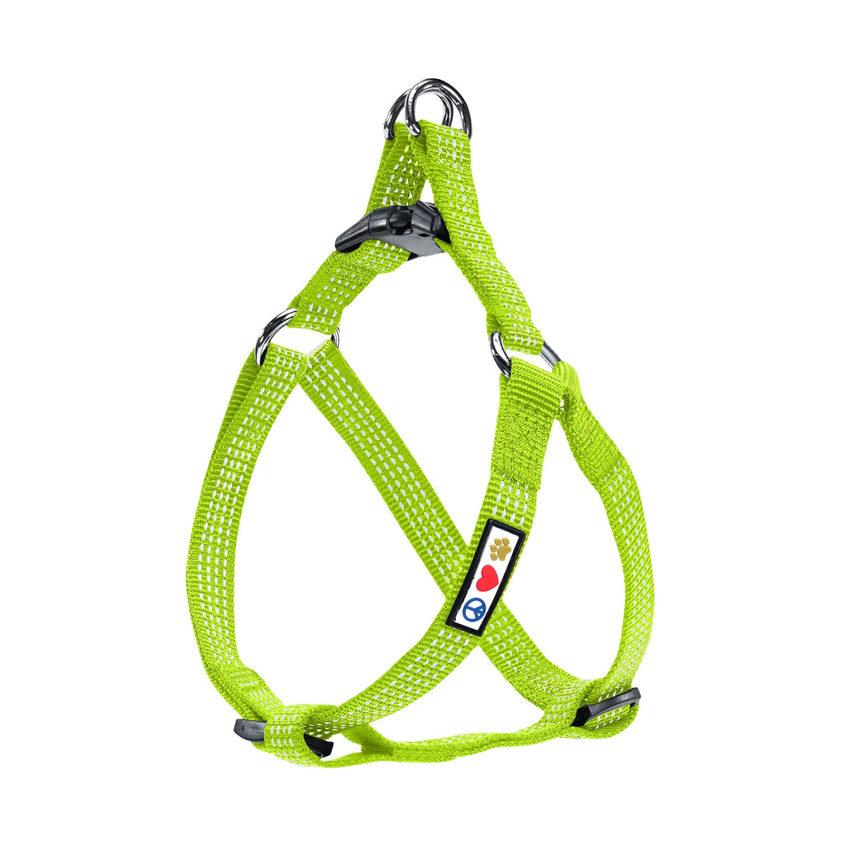 Pawtitas Reflective Step In Dog Harness Or Reflective Vest Harness, Comfort Control, Training Walking Of Your Puppy/Dog Medium Dog Harness M Green Dog Harness