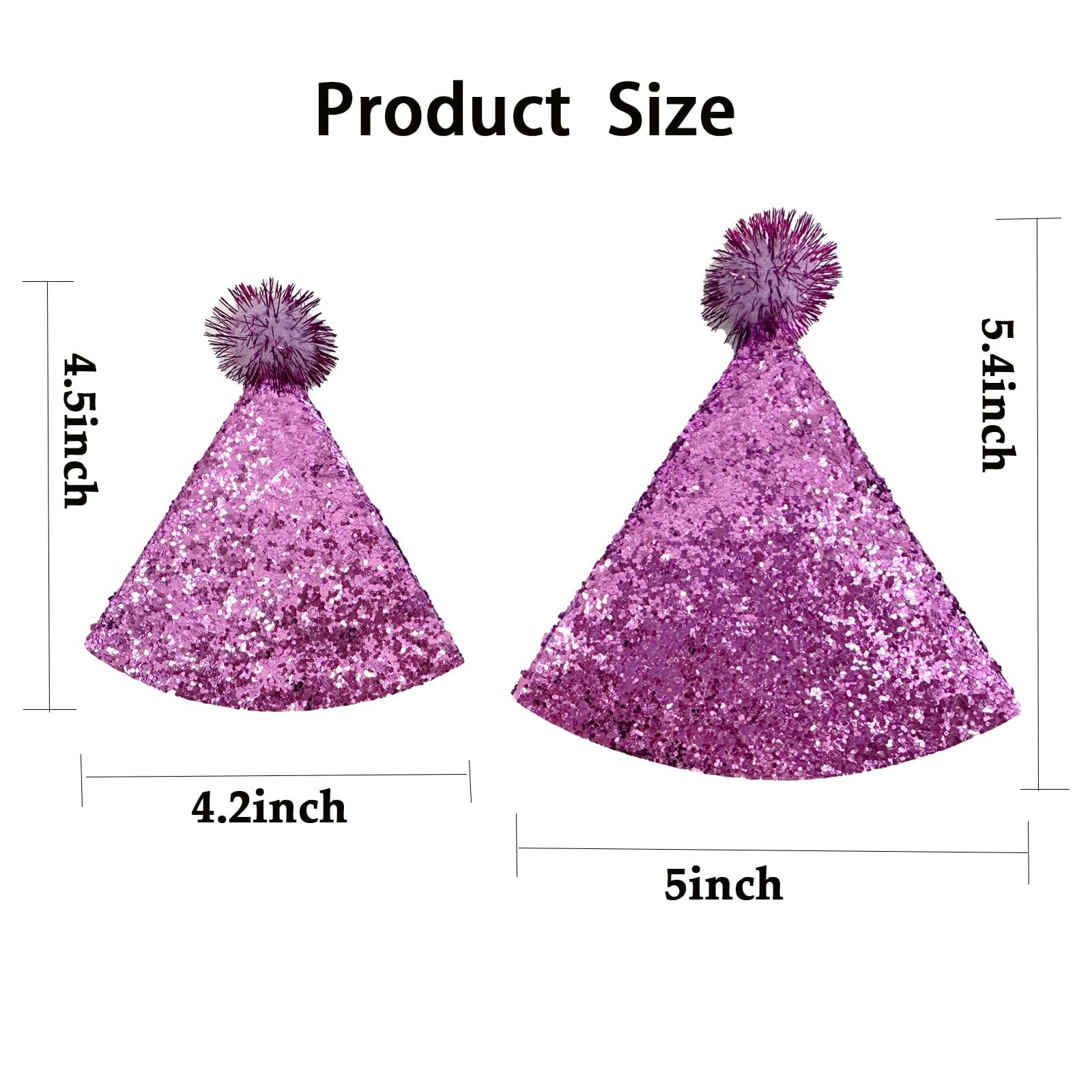 Dog Birthday Hat Set For Small Medium Dogs Cat Puppies, Mini Party Hat With Adjustable Headbands, Cute Pet Hat With Pompons For