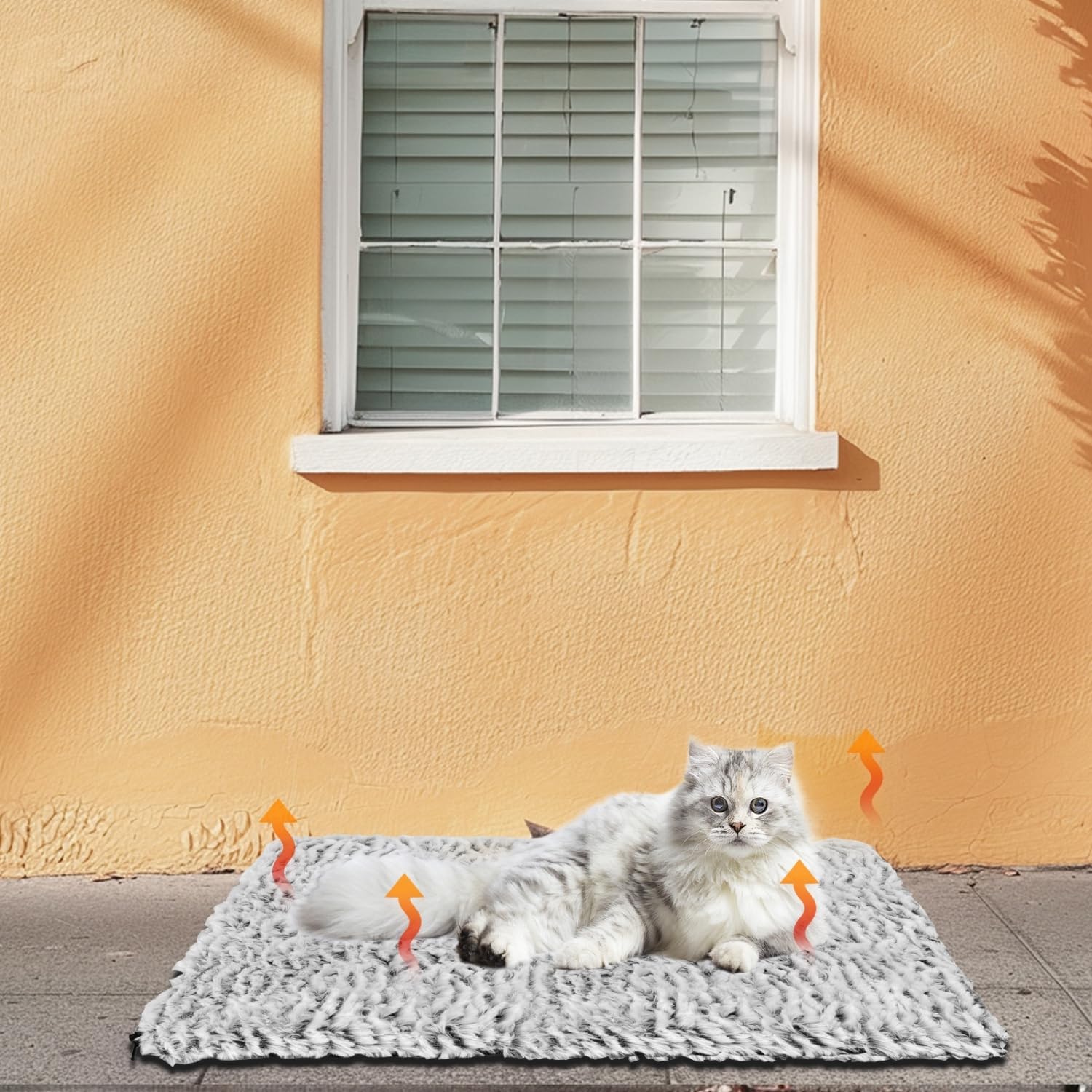 Nobleza Self Heating Pet Pad, Super Soft Thermal Dog Crate Bed Mat For Sleeping, Washable Anti-Slip Self Warming Cat Kennel Pad