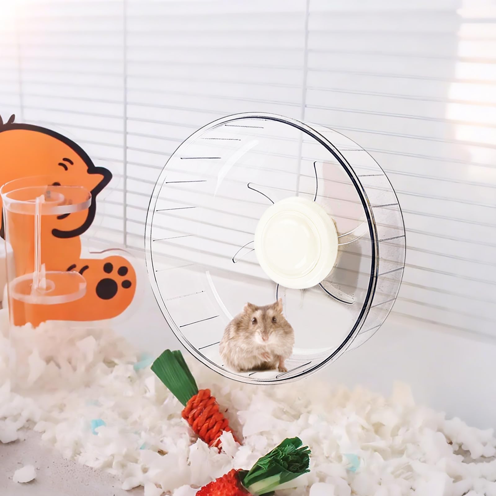 Sirvarni Super-Silent Hamster Exercise Wheel - Hamster Toys Cages Accessories 6.3 Inch Running Spinner Quite Runner For Small An