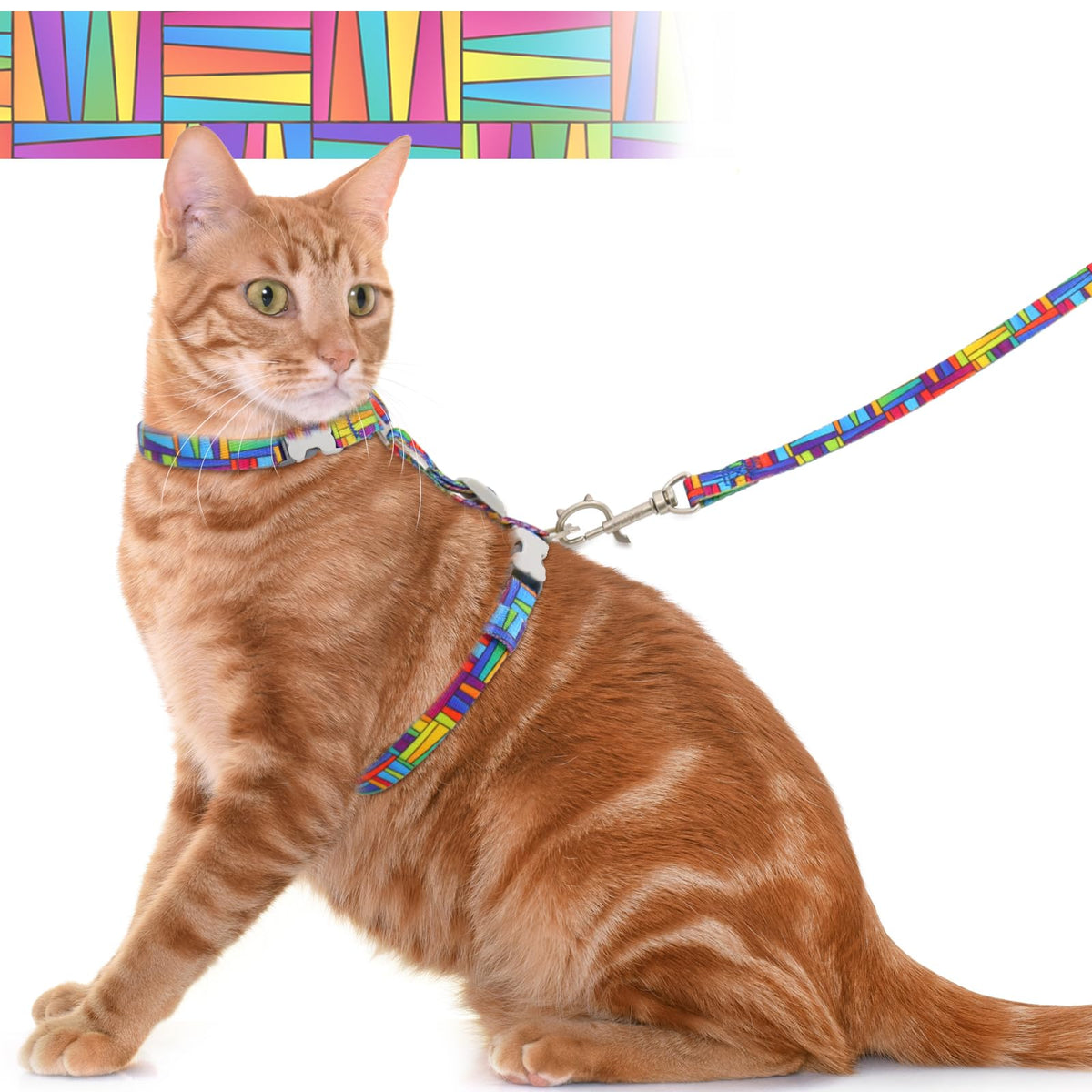 Supet Cat Harness And Leash Escape Proof, Adjustable Cat Leash And Harness Set For Walking, Lightweight Cat Harness For Large Small Kittens