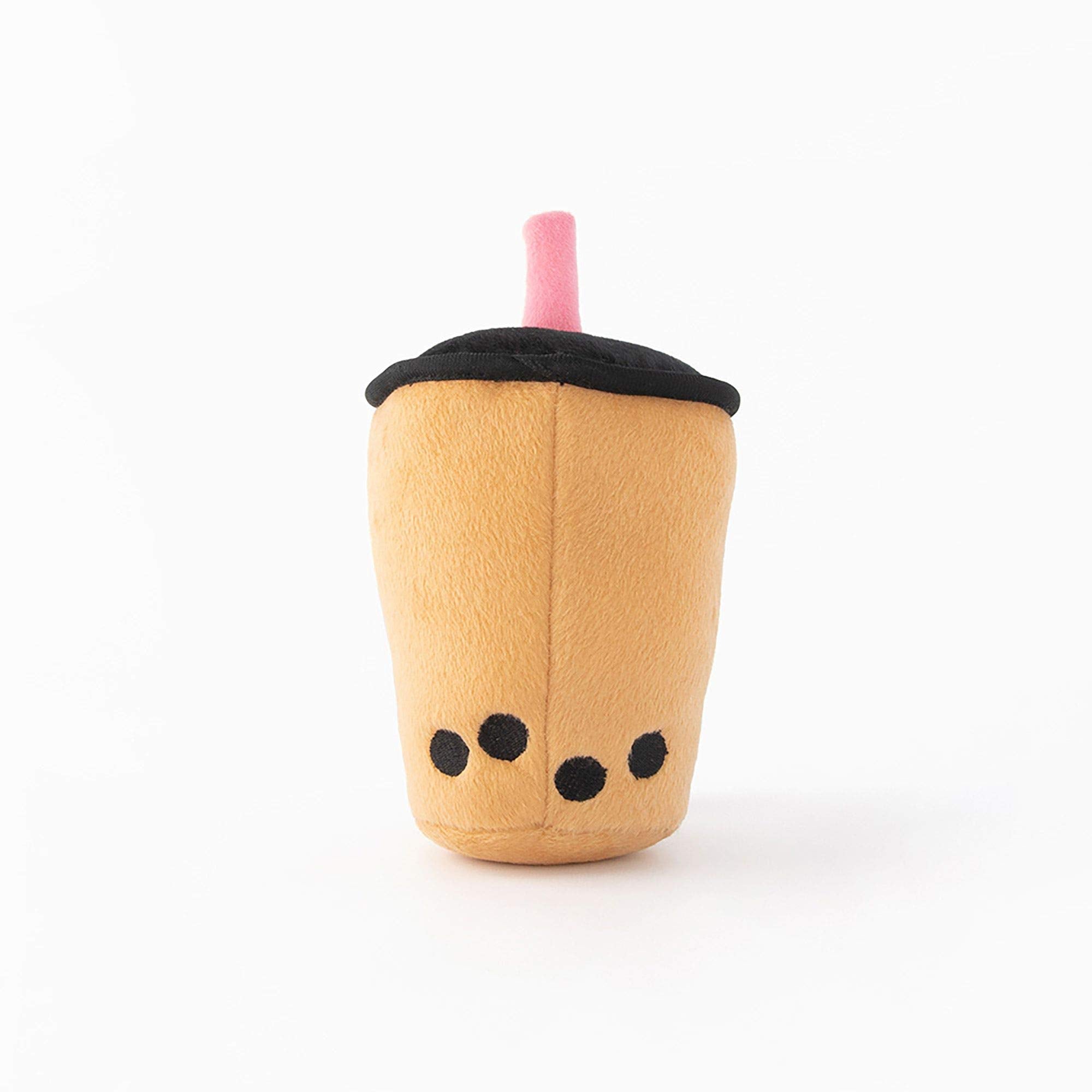 ZippyPaws NomNomz, Bubbly Boba Milk Tea - Plush Squeaky Dog Toys for Small & Medium Dogs, Food Shaped Puppy Toys with Squeakers,