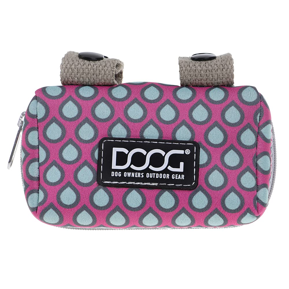Doog - Neoprene Walkie Pouch W/Tidy Bags - Luna -Pink W/Grey Droplets