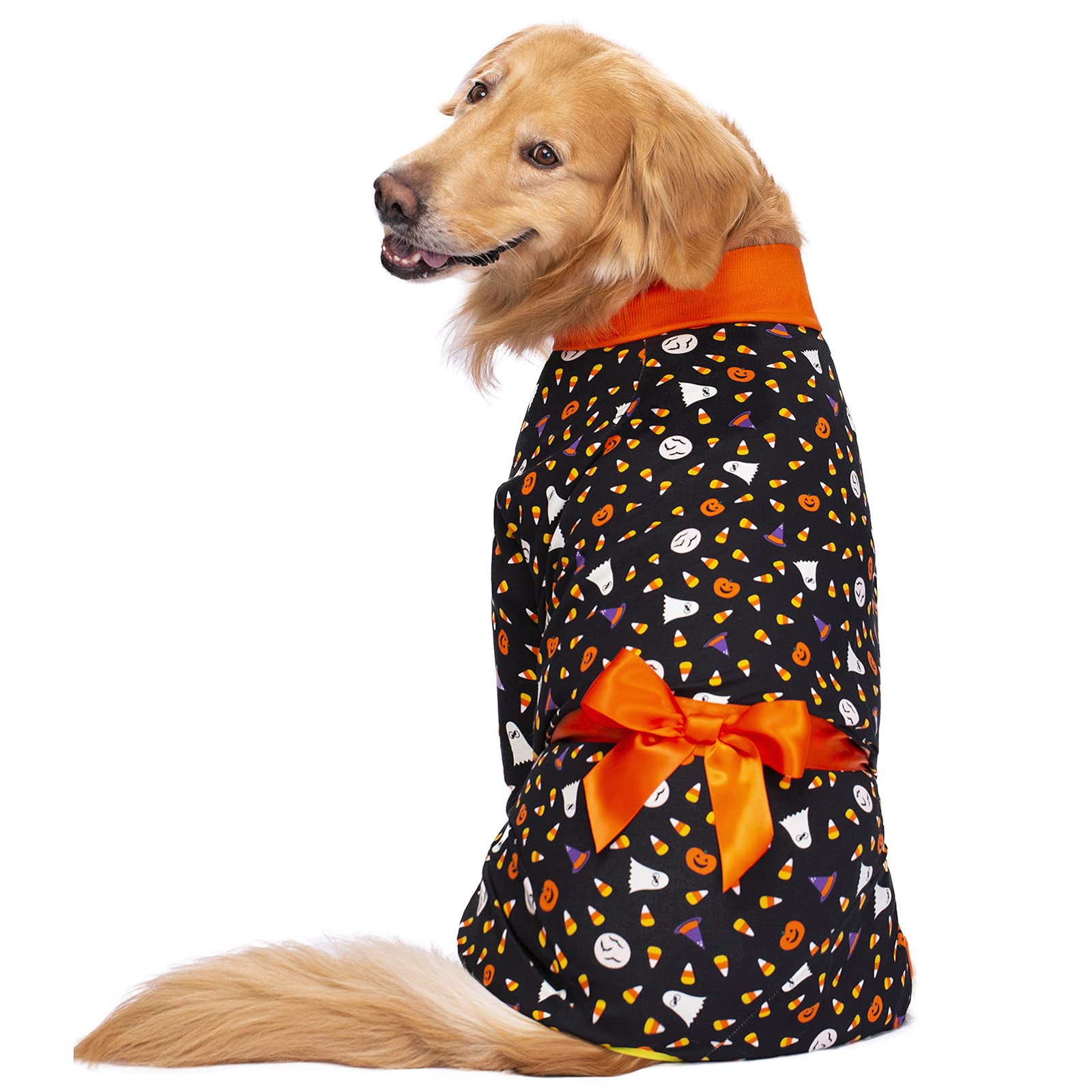 Halloween Dog Pajamas For Large Medium Dogs,Dog Costumes Clothes Dog Onesies Shirt,Stretchable Dog Pajamas Onesie Dog Apparel Dog Pjs Dog Jumpsuit Clothes Apparel Dog Recovery Suit
