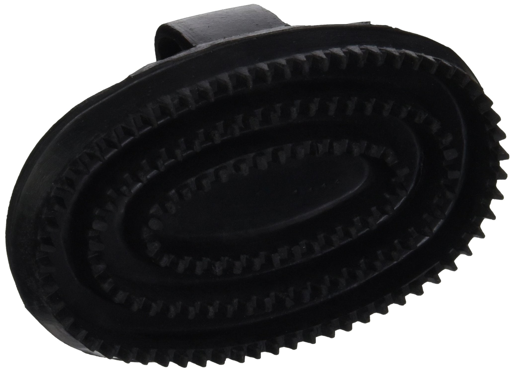 Intrepid International Soft Rubber Horse Curry Brush, Black, Small