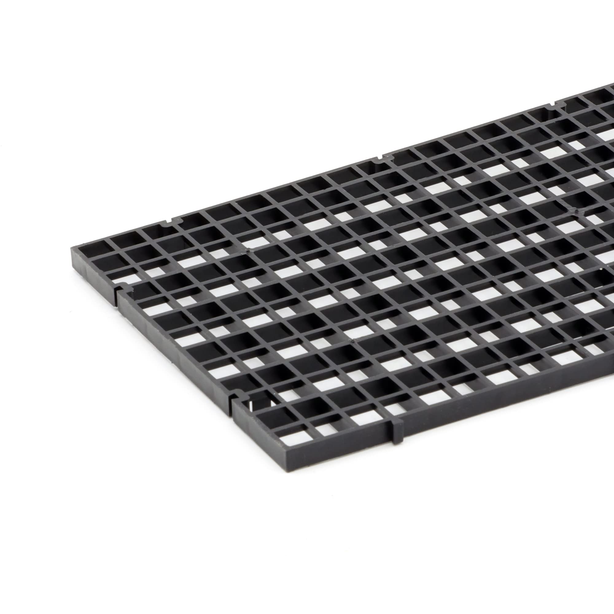 Aquarium Fish Tank Bottom Isolation 4 Pcs, Plastic Egg Crate Grid Divider Tray Egg (S 4Pcs Black)