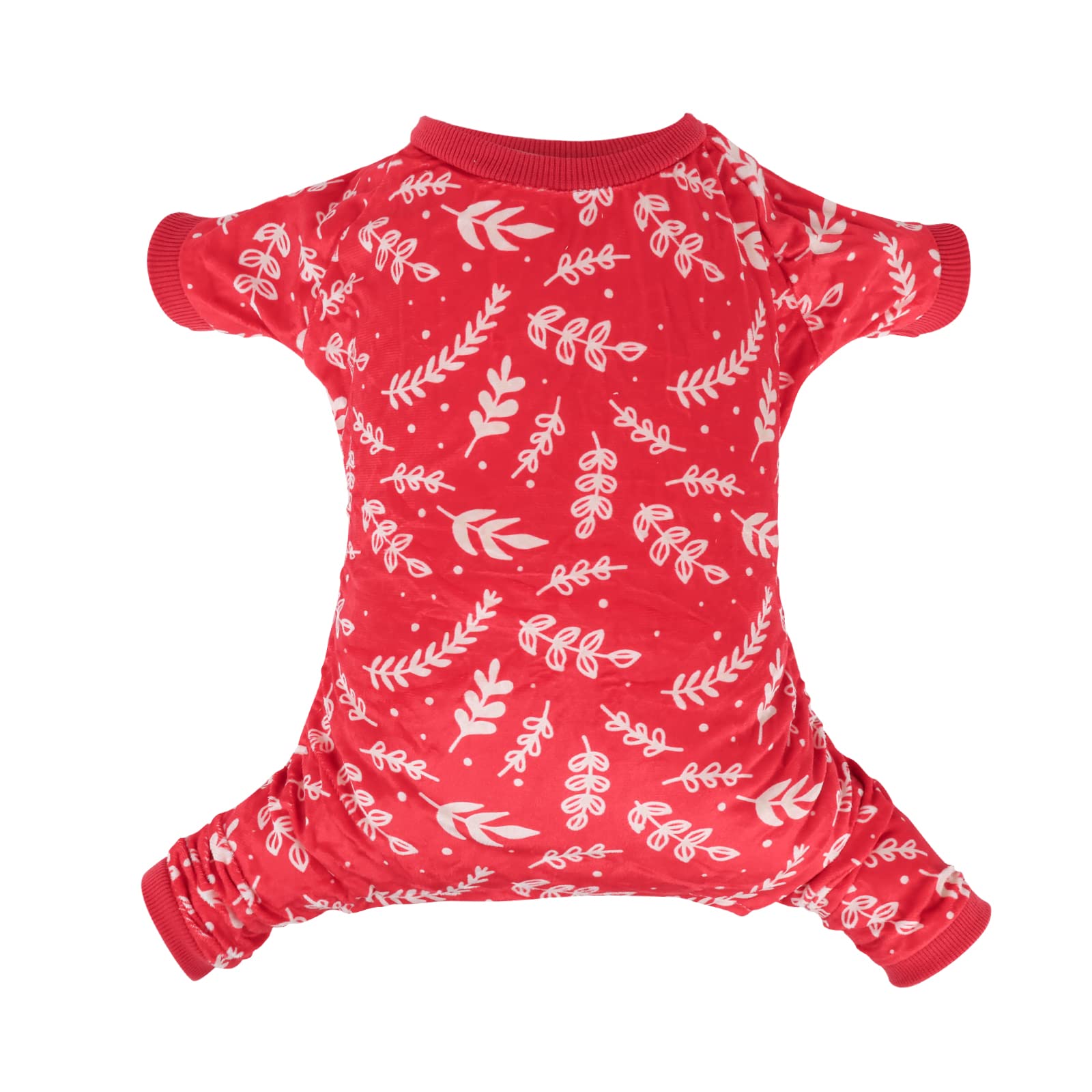 Cutebone Soft & Stretchy Christmas Dog Pajamas - Cozy Pet Jammies Breathable Jumpsuit For Small Dogs - All-Season Comfy Outfit E