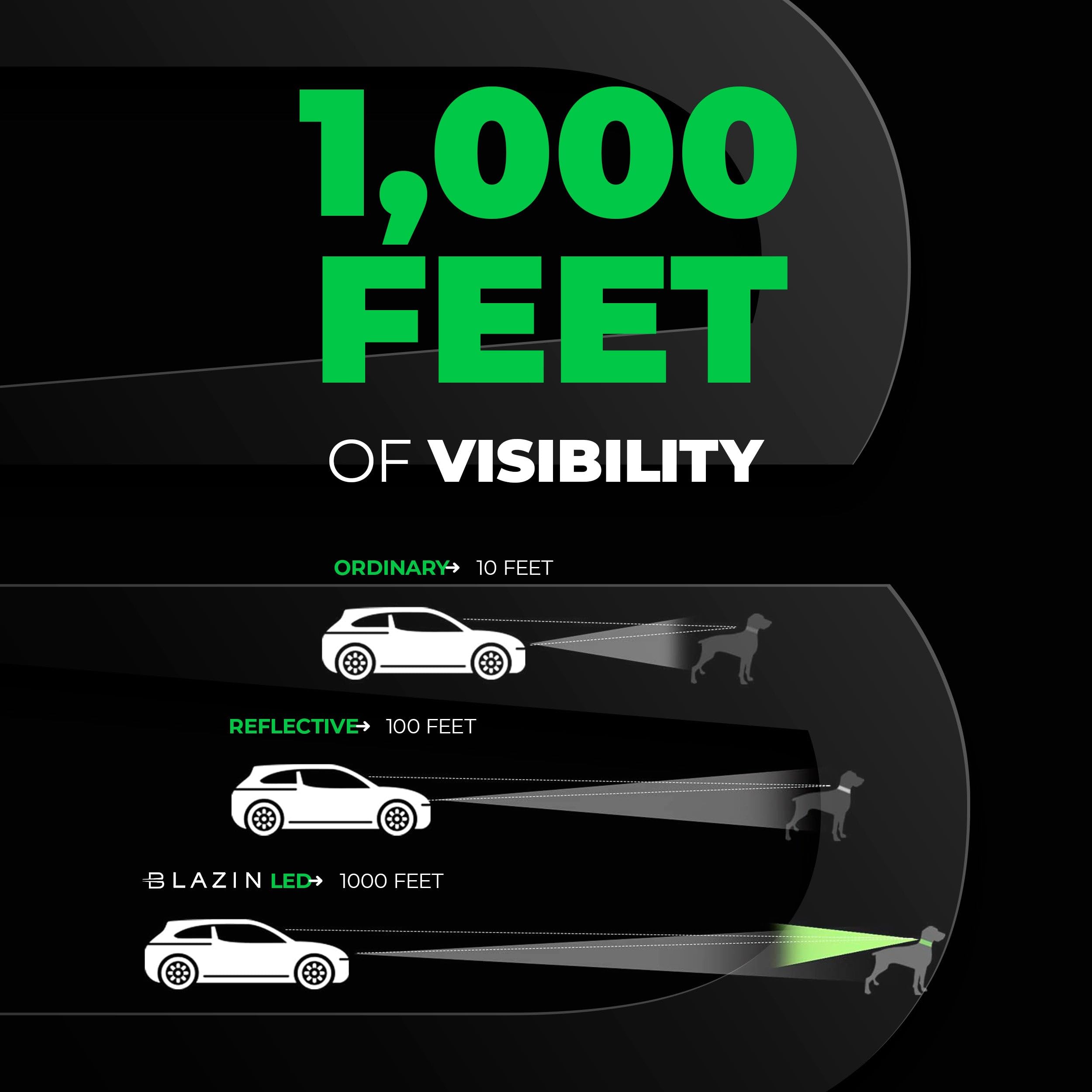 Blazin' Safety Led Dog Leash - Usb Rechargeable Flashing Light, 4 Ft, Water Resistant  Lightweight (S, Pink)