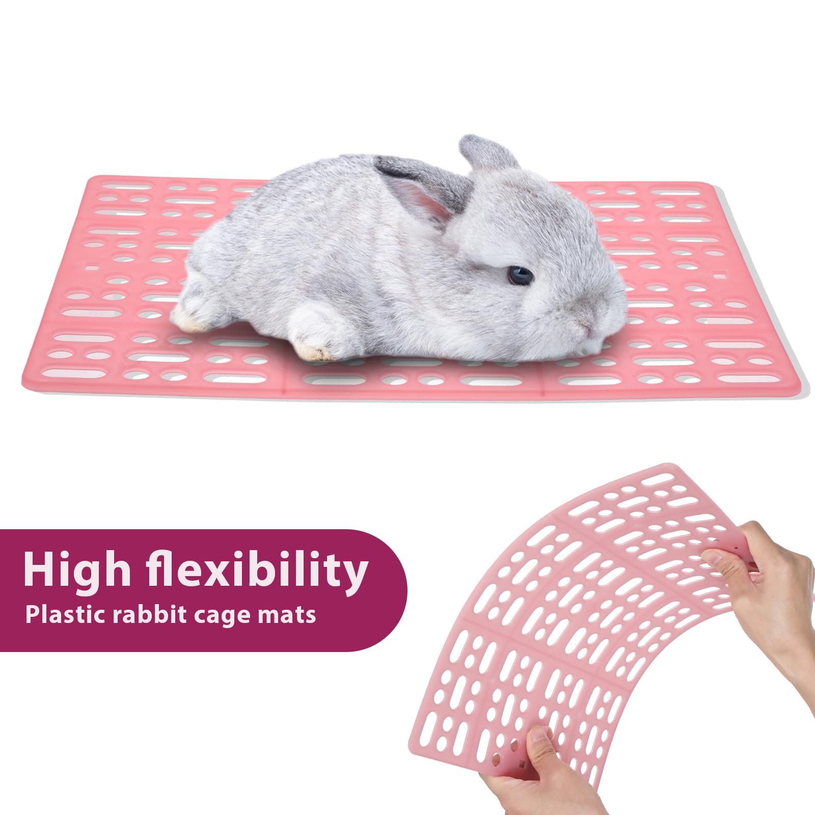 Tobeelec 12 Pcs Plastic Rabbit Cage Mat Durable Rabbit Feet Pad Small Animal Feet Pad Cage Resting Mat With A Convenient Connect