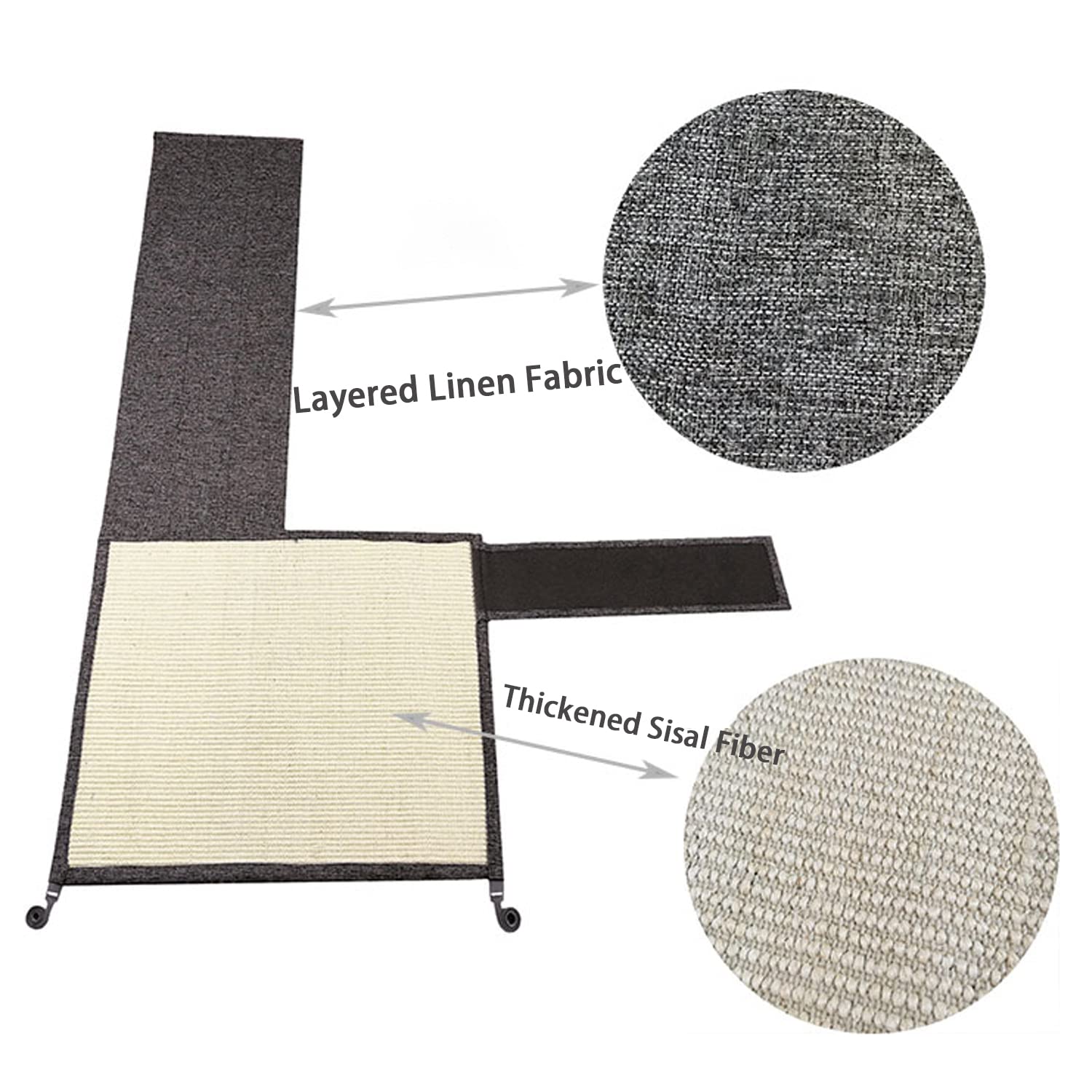 Cat Scratcher Couch- Natural Sisal Furniture Protection from Cats - Corner cat Scratcher Couch for Chair,Sofa - Easy Installatio