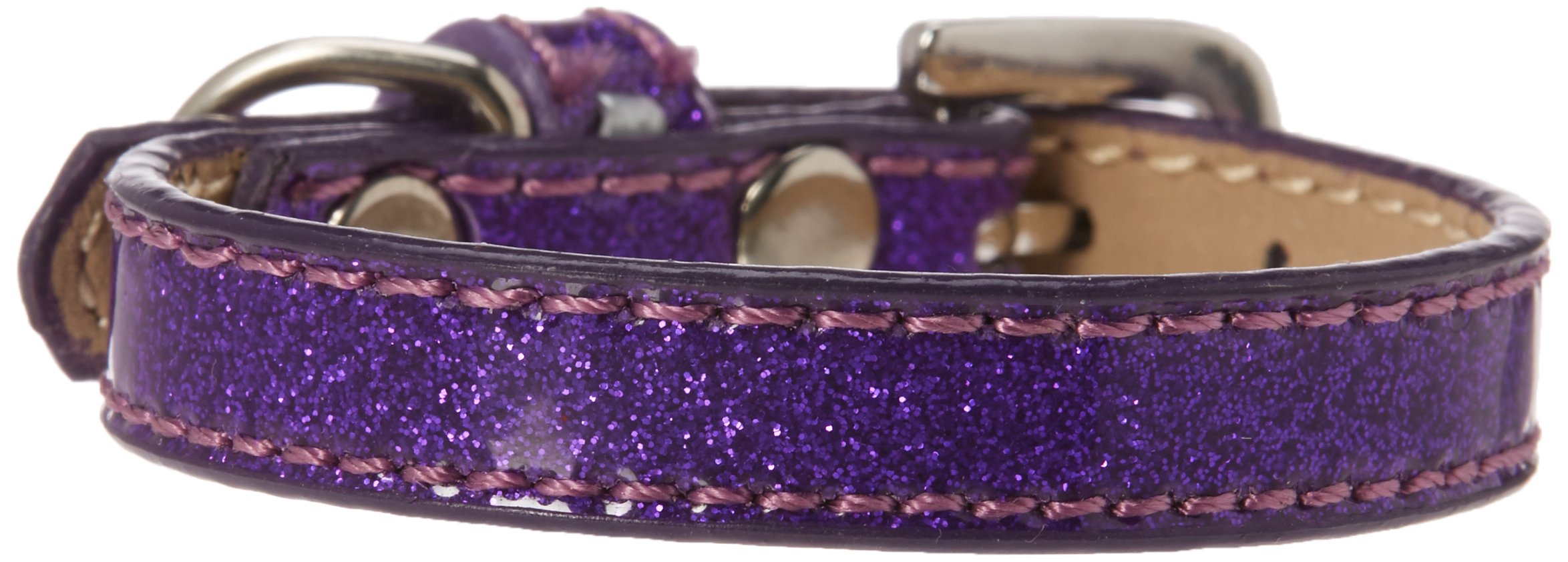 Mirage Pet Products Plain Ice Cream Dog Collar, Size 8, Purple