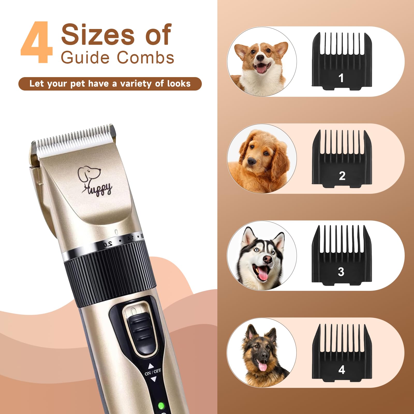 Dog Clippers for Grooming,Dog Grooming Kit Clippers,Dog Grooming kit,Pet Hair Trimmer,Shaver Cordless Electric Quiet Hair Clippe