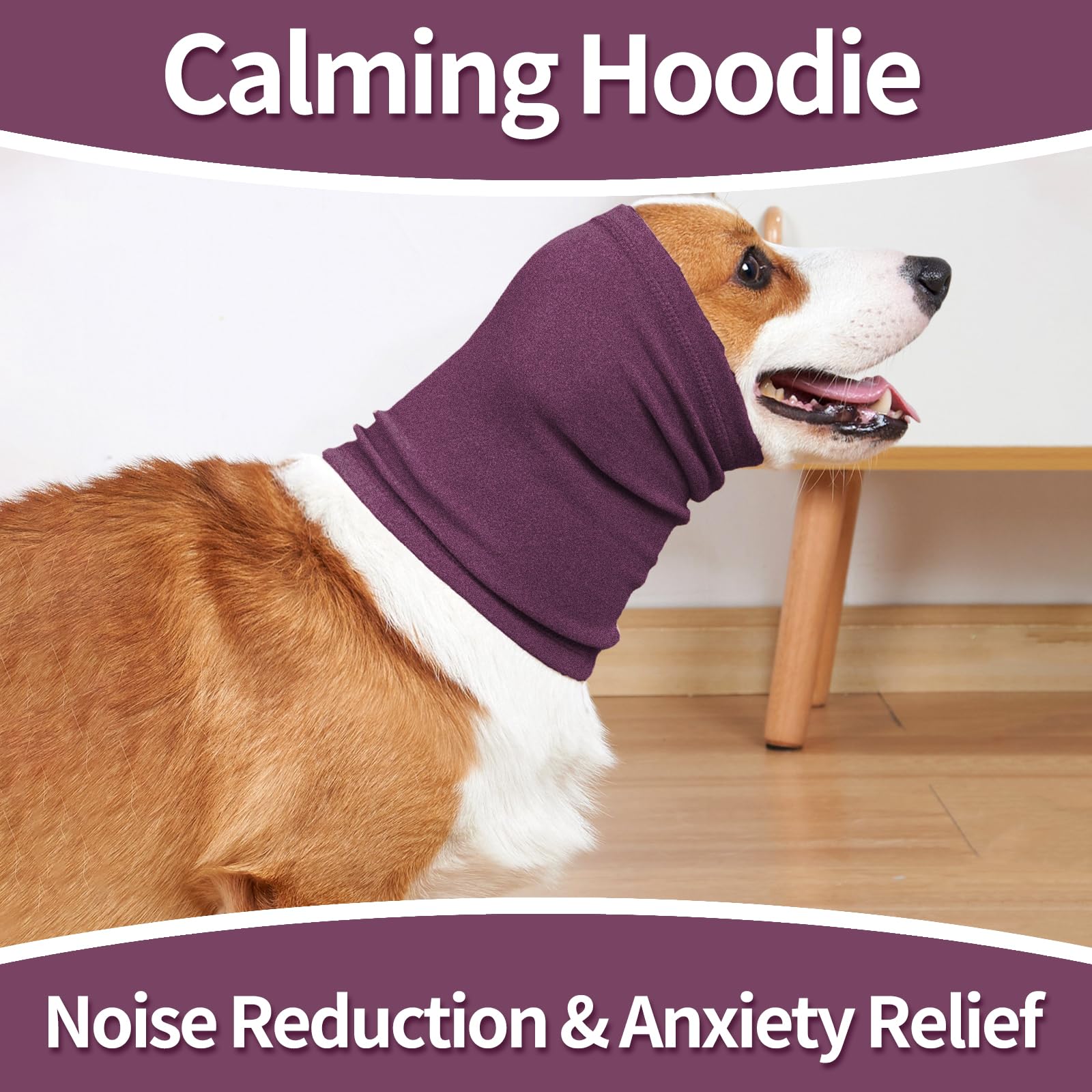 Nanaki Dog Calming Hoodie Ear Wraps For Dogs, Pet Head Protection, Fireworks Ear Muffs Doggy Warp Anxiety Relief, Doggy Hematoma