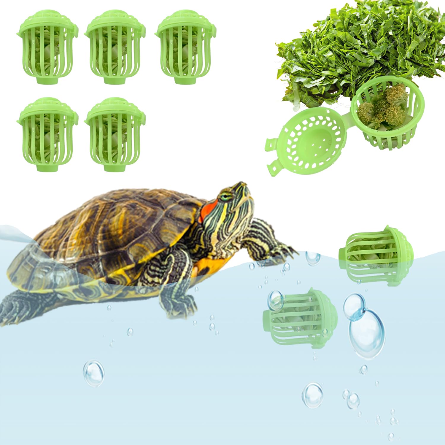 5PCS Aquatic Turtle Enrichment Toys - Aquarium Toys for Turtles