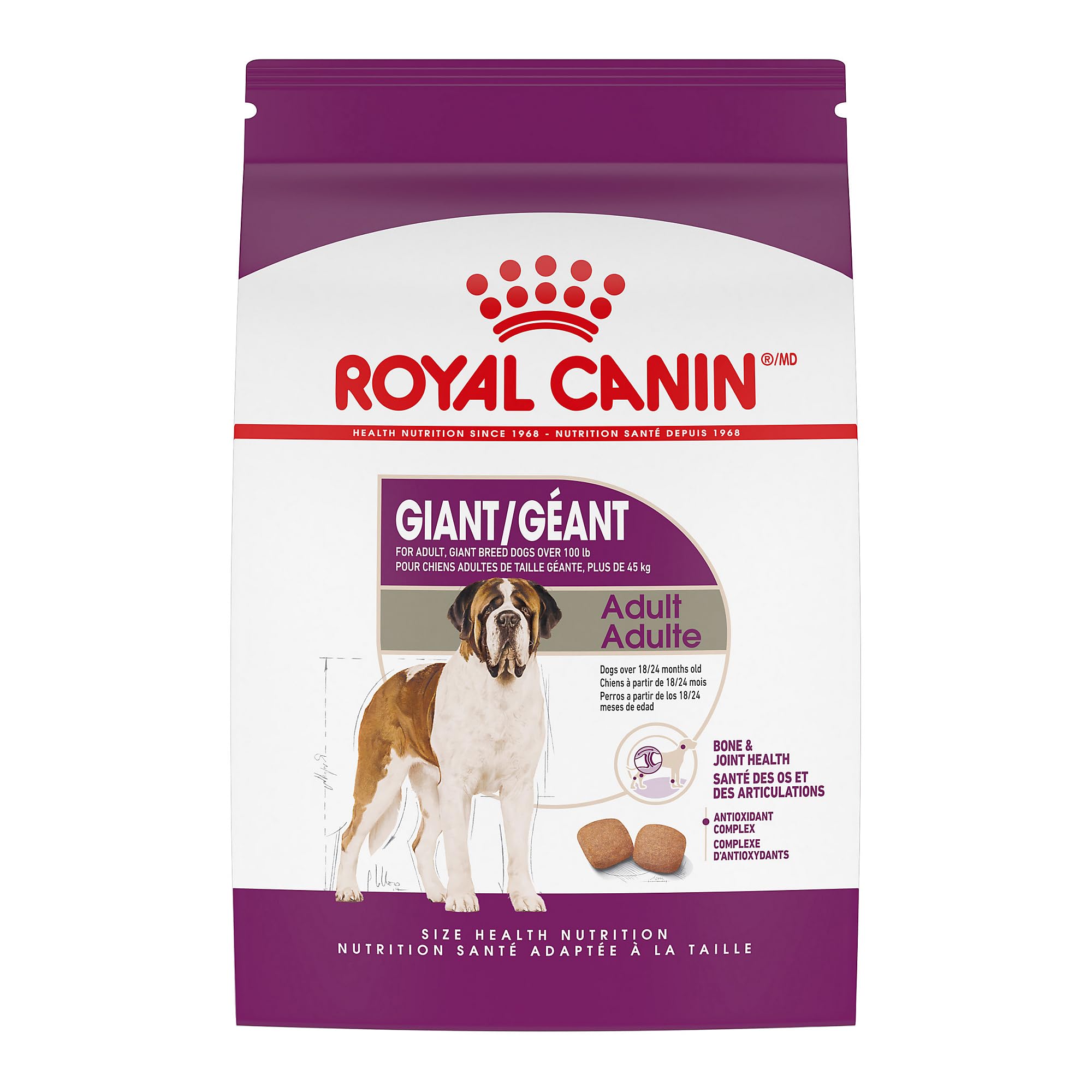 Royal Canin Size Health Nutrition Giant Adult Dog Food Dry, Extra-Large Dog Food Supports Bone and Joint Health, Digestive Healt