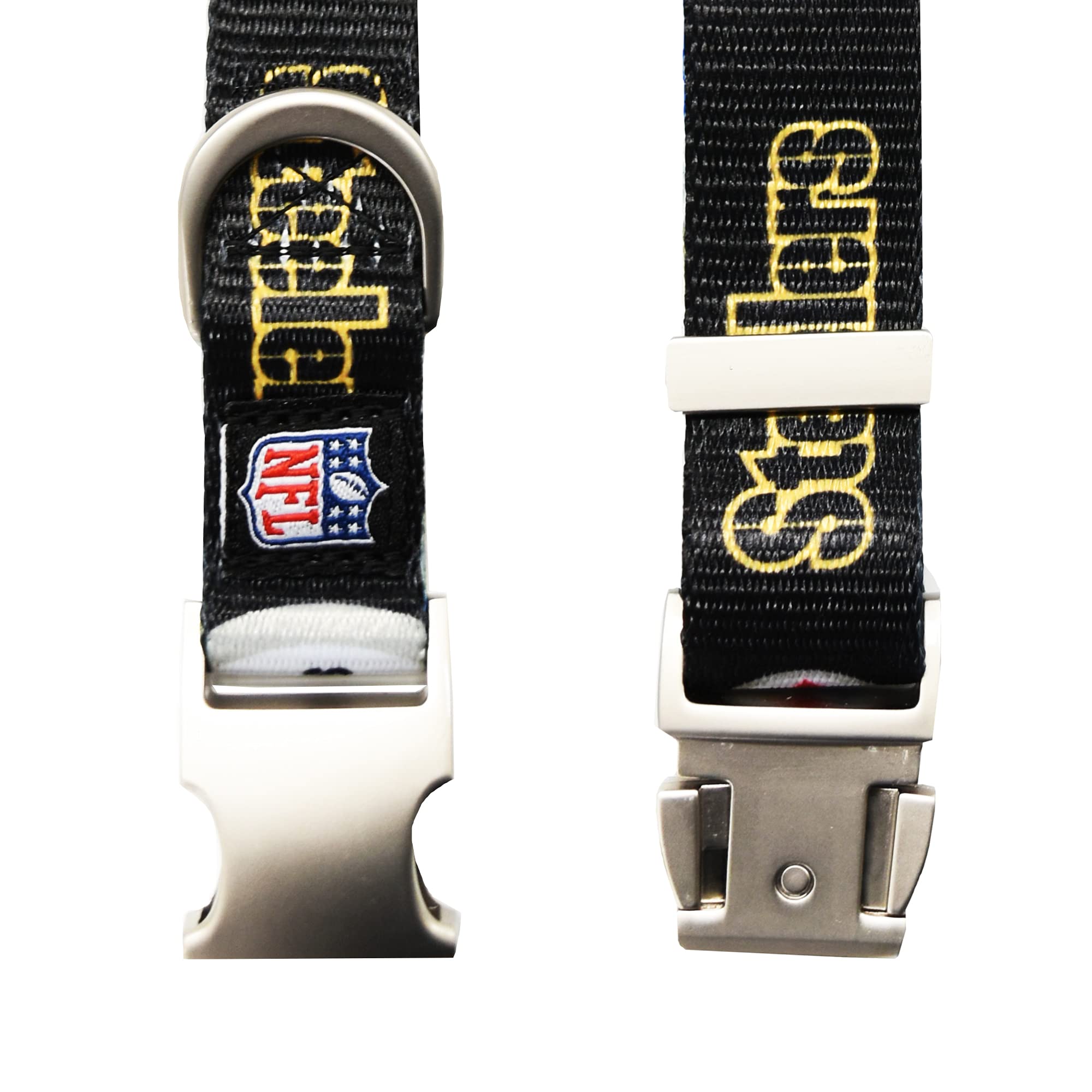 Littlearth Unisex-Adult Nfl Pittsburgh Steelers Premium Pet Collar, Team Color, Small