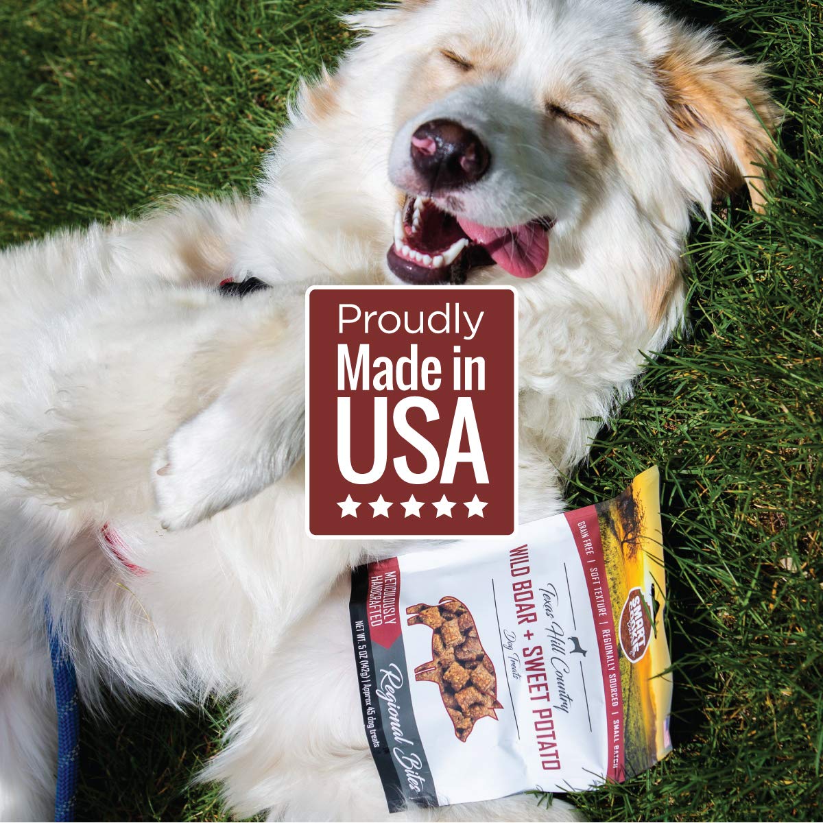 Smart Cookie All Natural Dog Treats - Wild Boar & Sweet Potato - Training Treats for Dogs with Allergies, Sensitive Stomachs - S