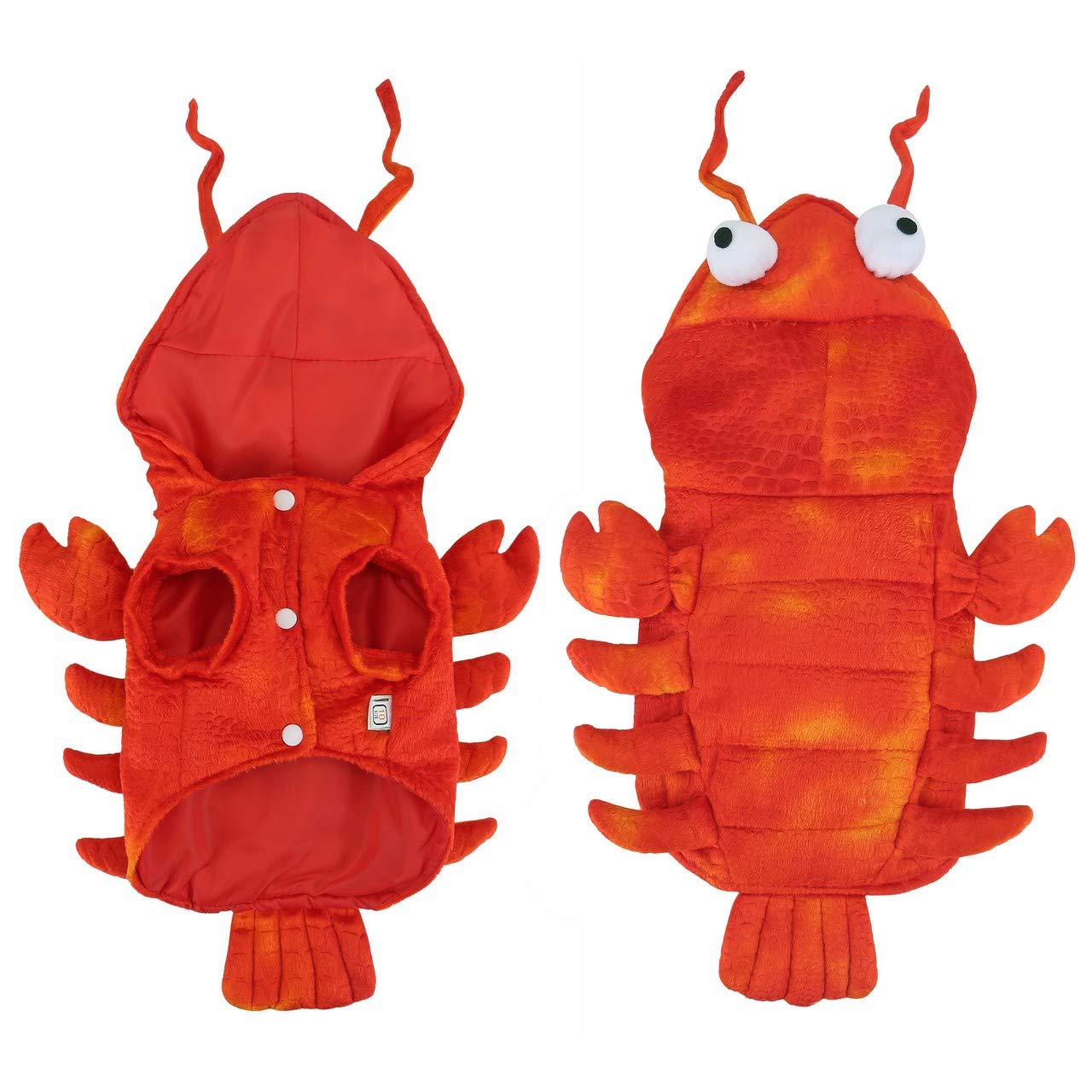Dog Lobster Costume Pet Halloween Christmas Cosplay Costumes Funny Puppy Cat Winter Coat Hoodie Outfits Sweater Clothes (L)