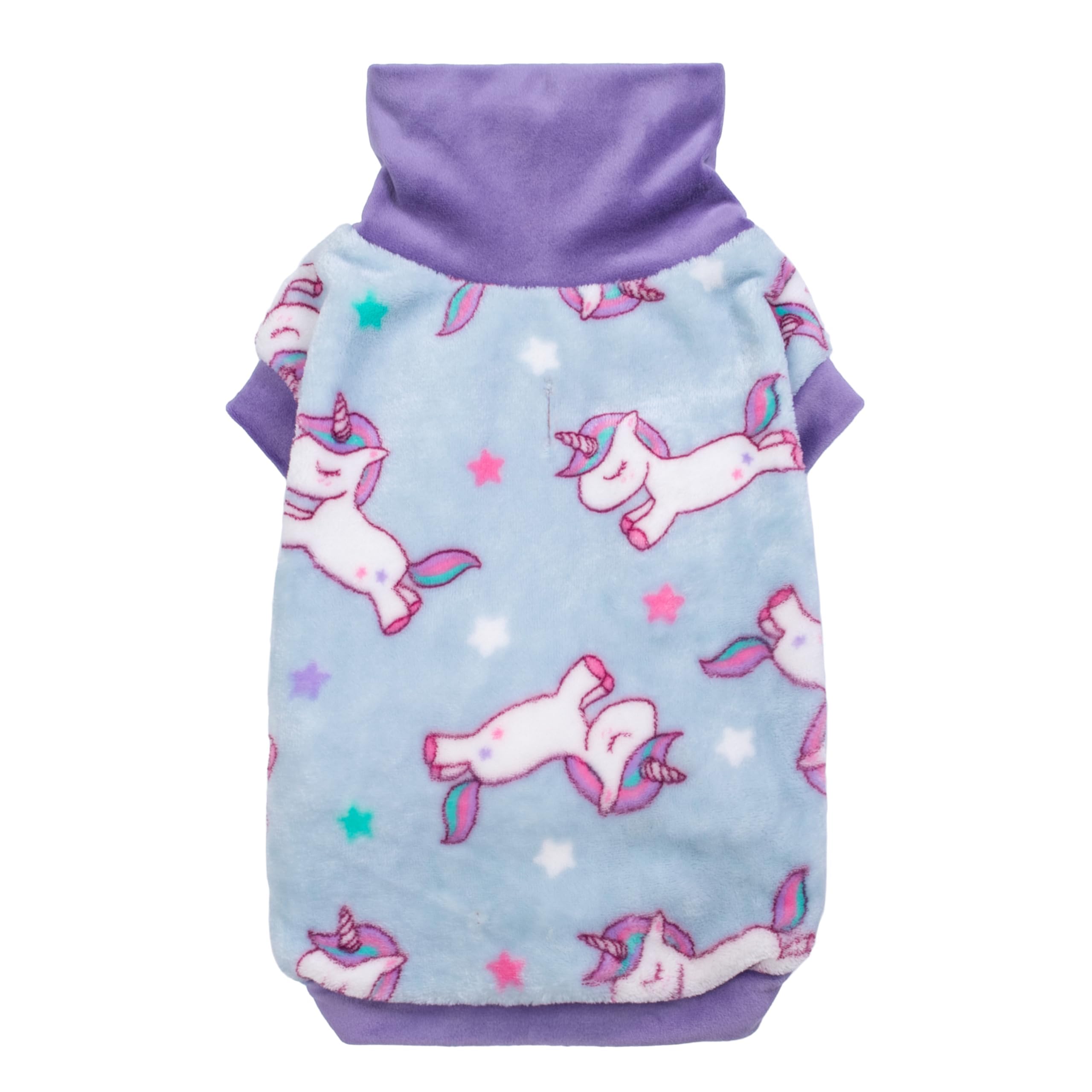 Fitwarm Fleece Unicorn Dog Sweater, Thermal Dog Winter Clothes for Small Dogs Girl, Doggy Pullover Jumper, Pet Outfit, Purple, B